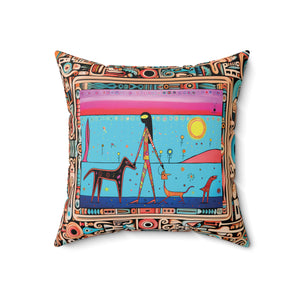 Pink Sky Square Pillow