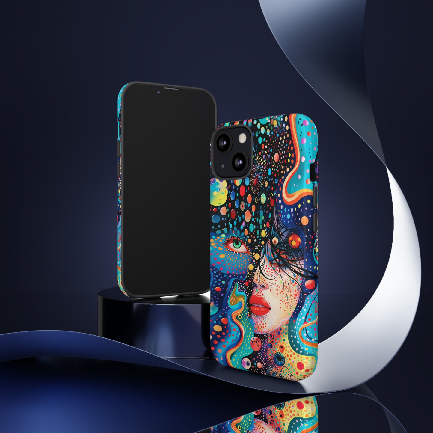 Phone Case, dream in color, Artistic design, Tough Case, Colorful whimsical flower design, iPhone 15, 14, 13, 12, 11, Samsung, Pixel