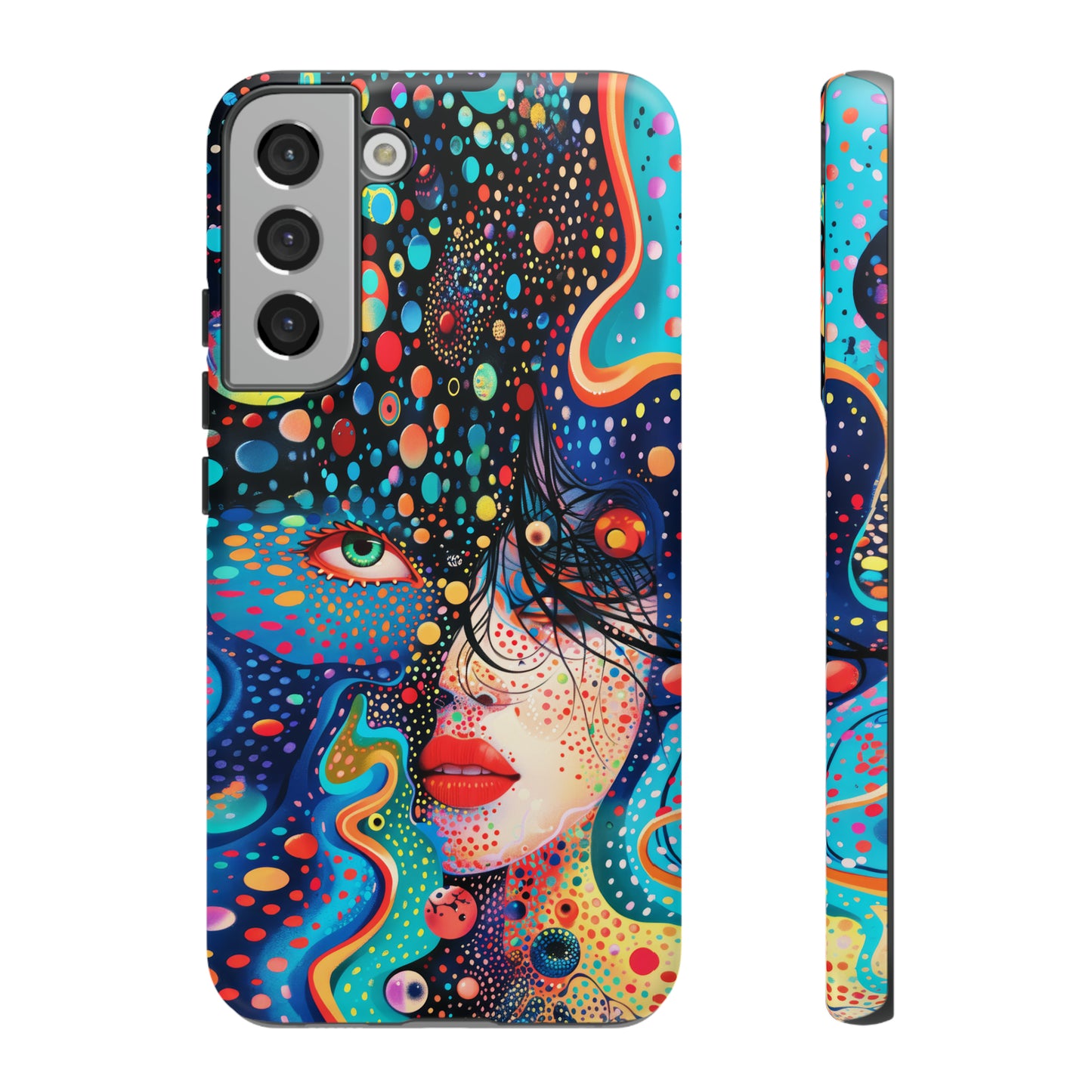 Phone Case, dream in color, Artistic design, Tough Case, Colorful whimsical flower design, iPhone 15, 14, 13, 12, 11, Samsung, Pixel