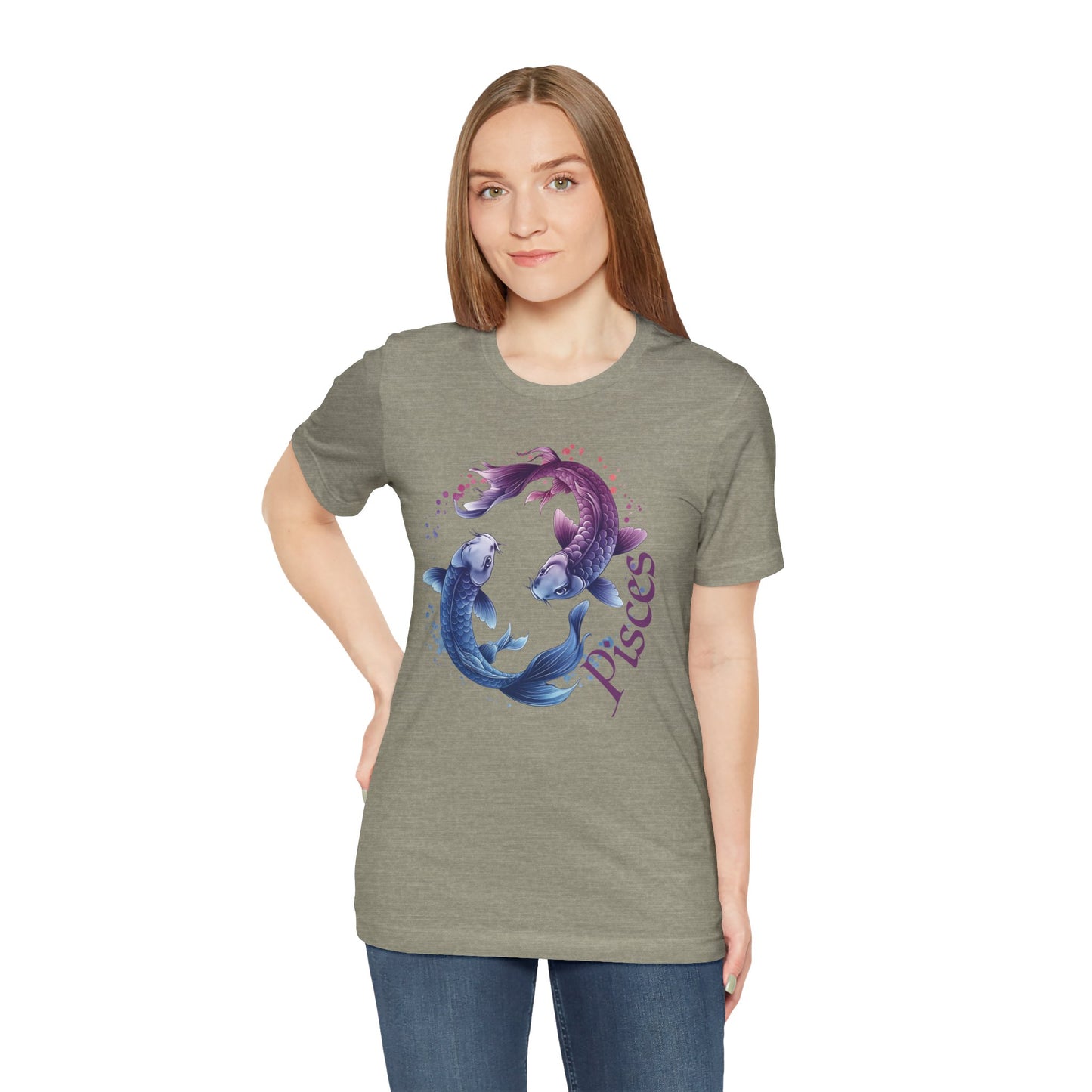 Pisces Artistic Zodiac Unisex Tee, Jersey Short Sleeve Tee, Your Perfect Everyday Favorite