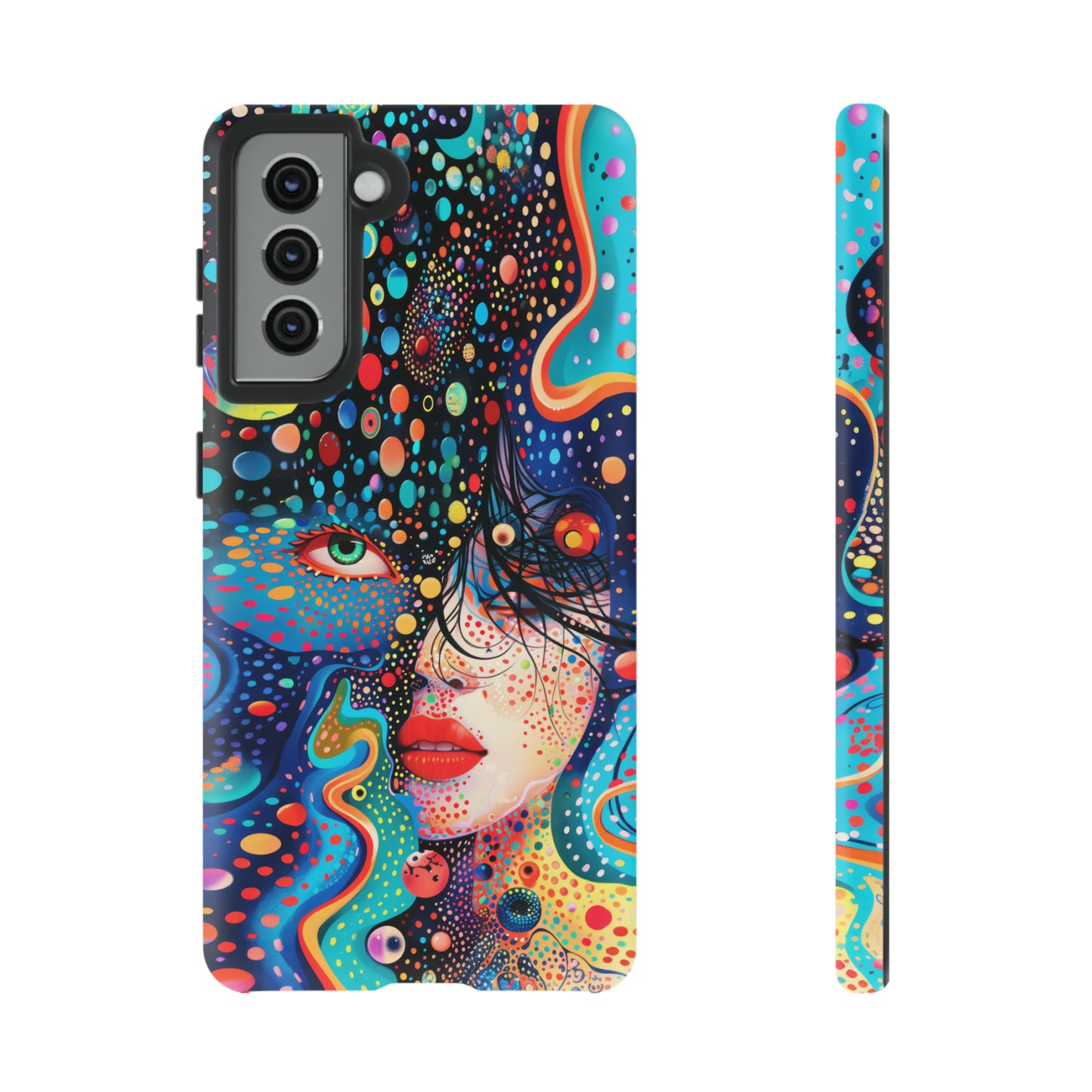 Phone Case, dream in color, Artistic design, Tough Case, Colorful whimsical flower design, iPhone 15, 14, 13, 12, 11, Samsung, Pixel