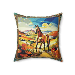 Andalusian horse Square Pillow