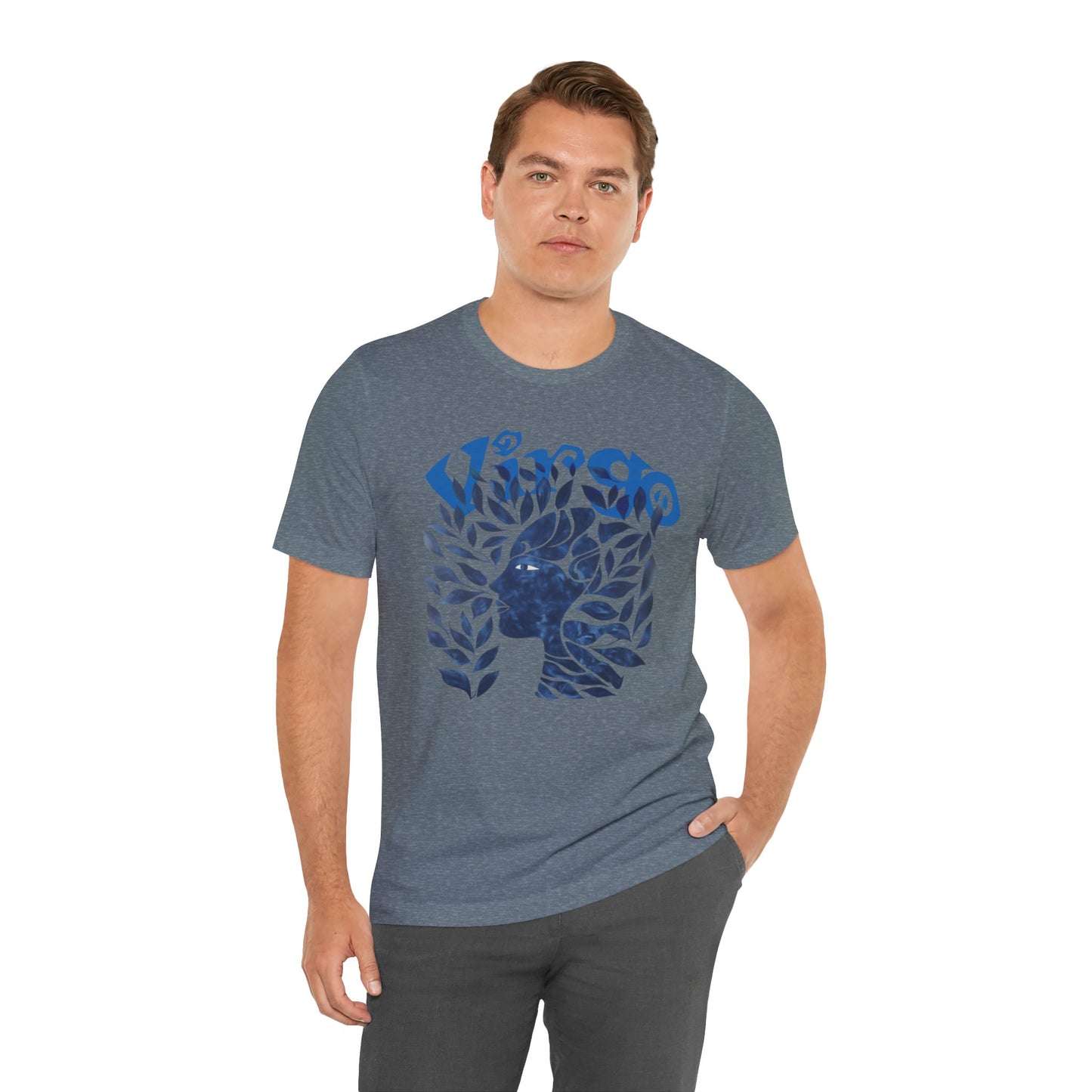 Virgo blue graphic Unisex Jersey Short Sleeve Tee