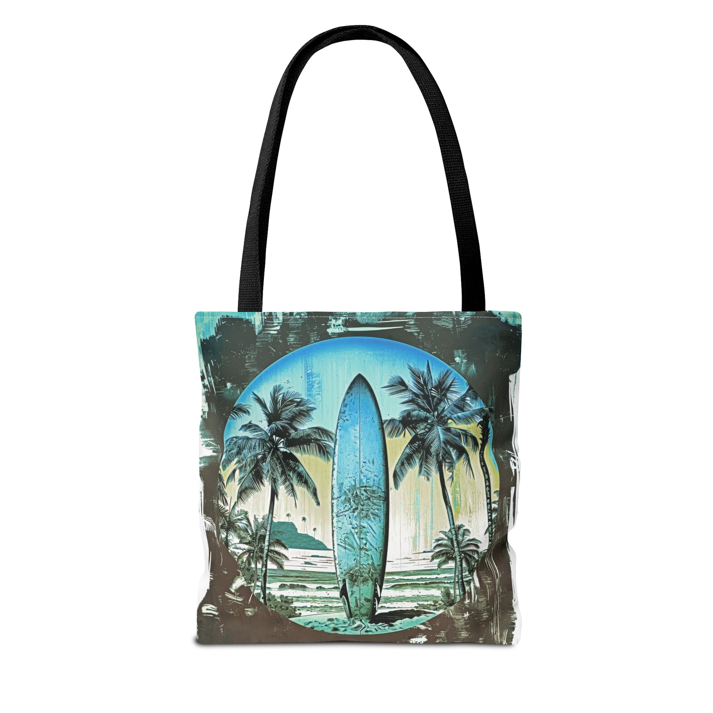 Blue surfboard Tote Bag (AOP)