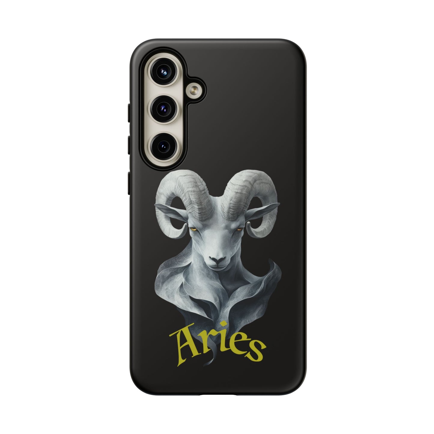 Aries Tough Phone Cases, Artistic Zodiac Phone Cases, premium-quality cases for iPhone, Samsung Galaxy, and Google Pixel devices