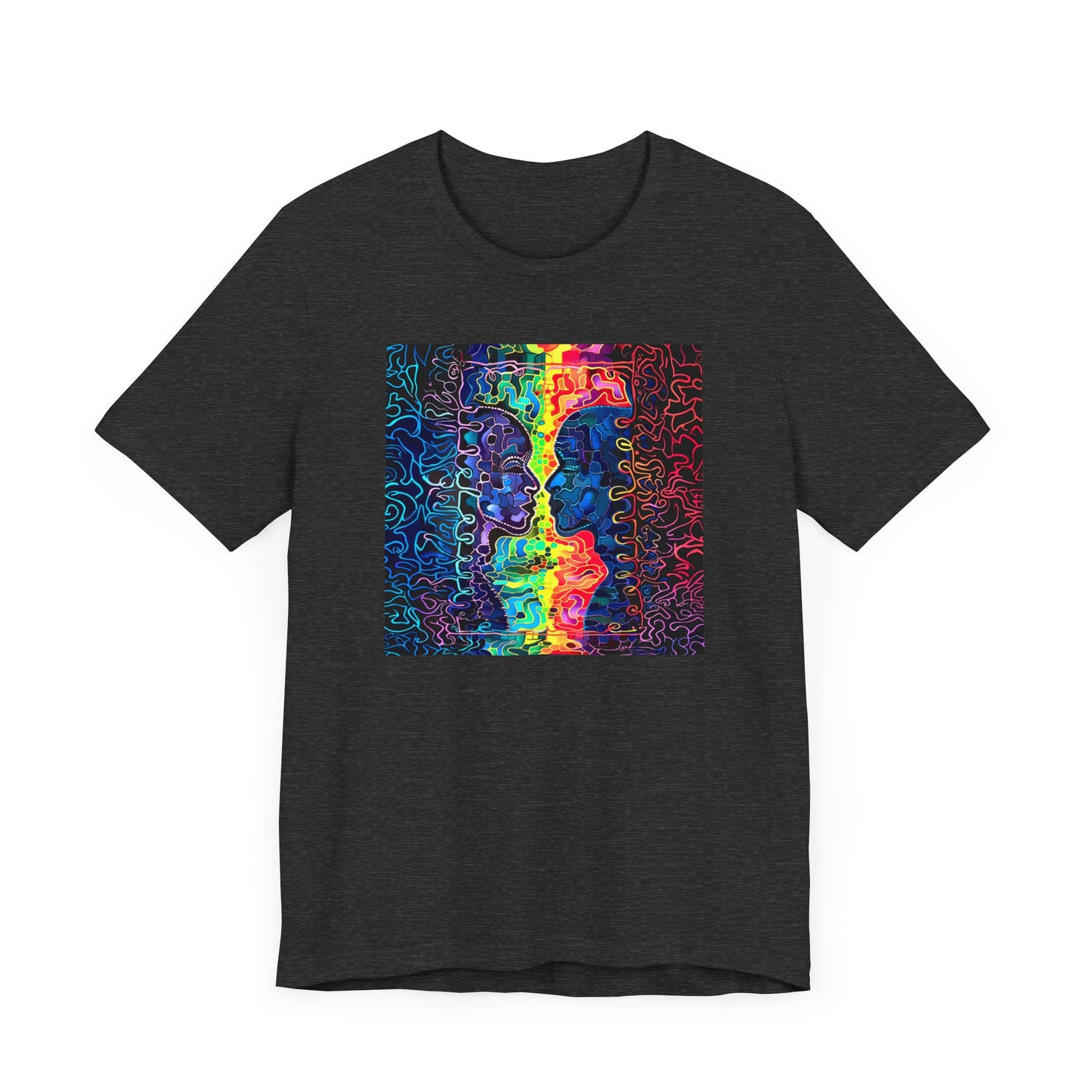 Rainbow puzzel man Unisex Jersey Short Sleeve Tee