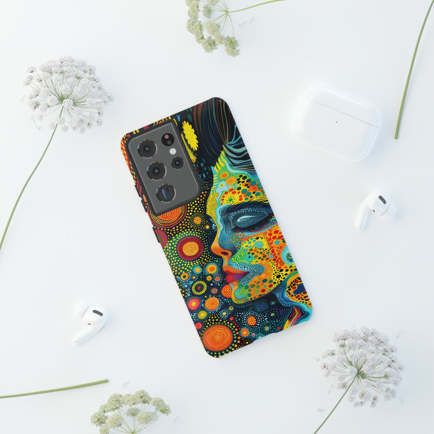 Phone Case, rainbow girl, Artistic design, Tough Case, Colorful whimsical rainbow fantasy design, iPhone 15, 14, 13, 12, 11, Samsung, Pixel