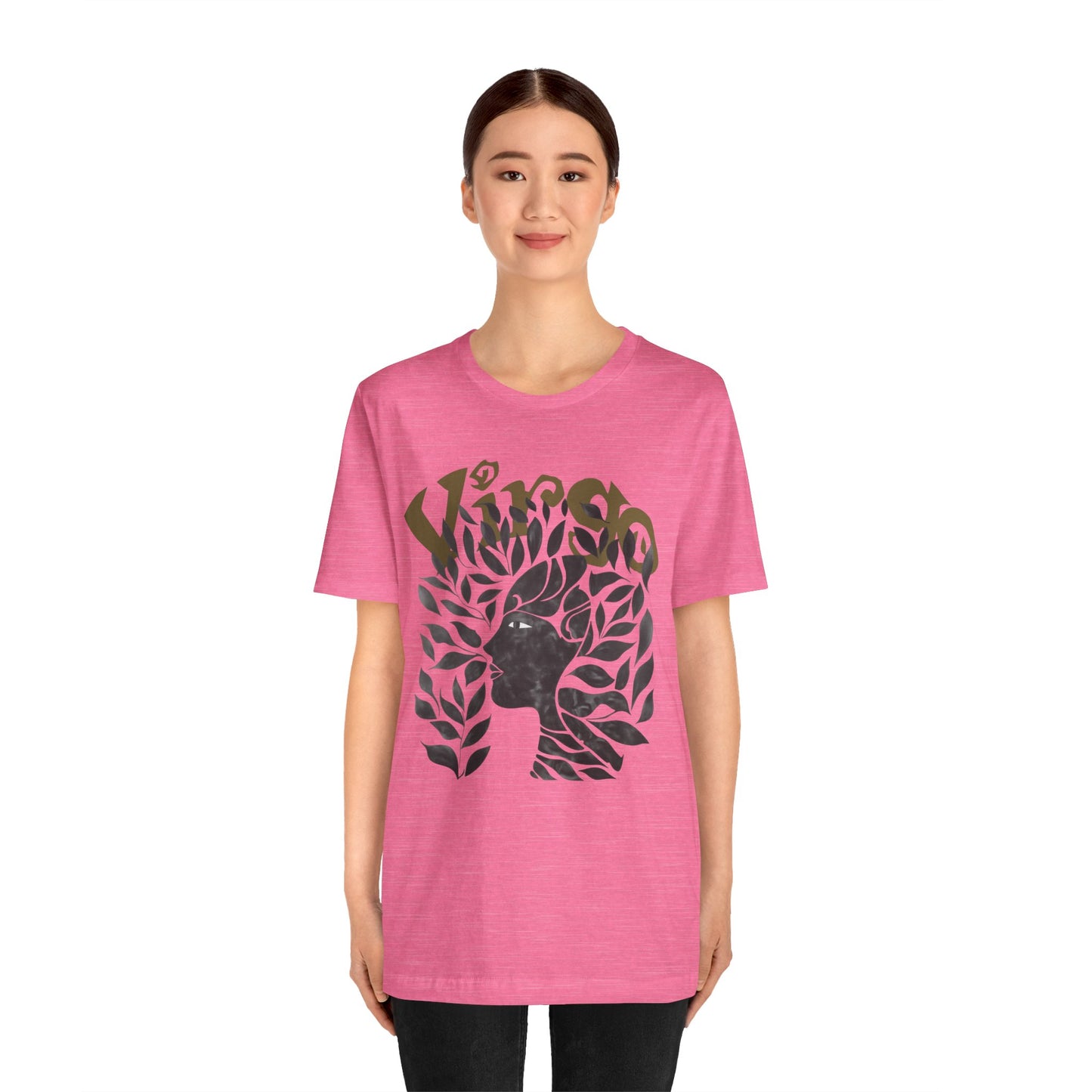 Virgo Black graphic Unisex Jersey Short Sleeve Tee