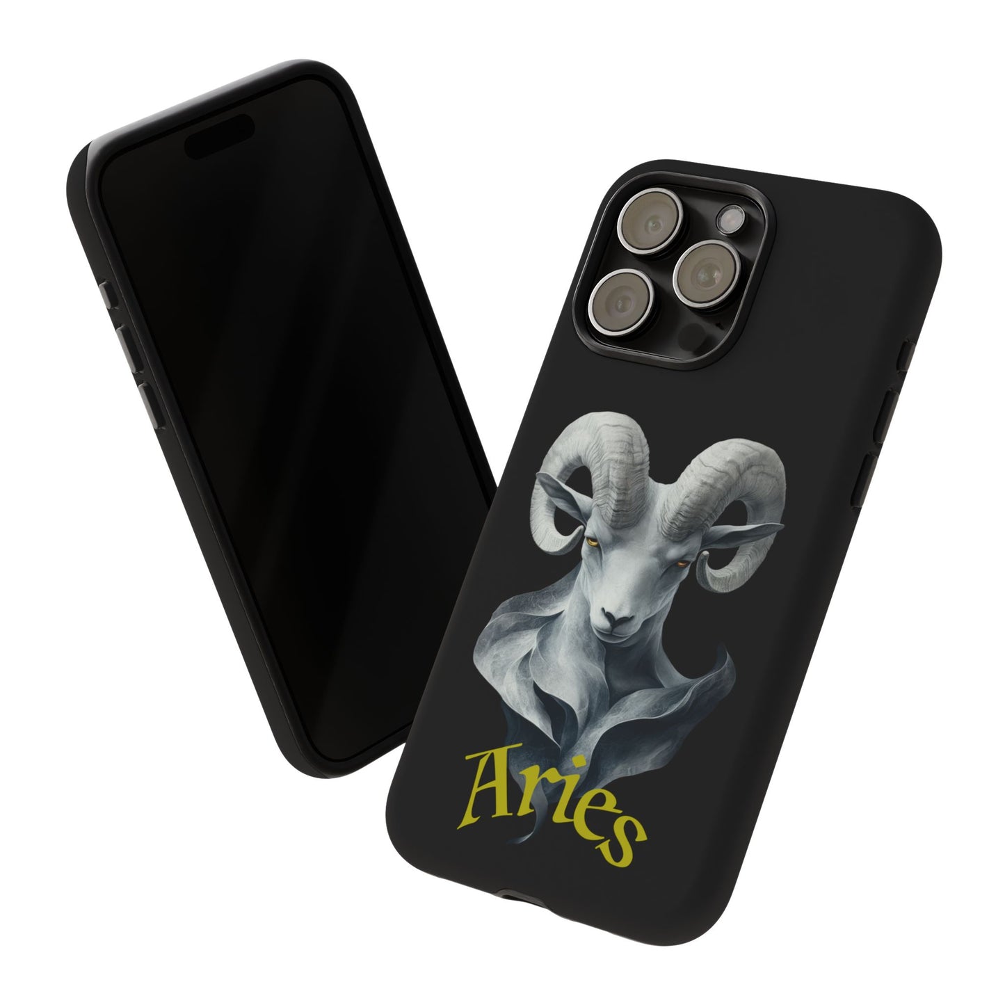 Aries Tough Phone Cases, Artistic Zodiac Phone Cases, premium-quality cases for iPhone, Samsung Galaxy, and Google Pixel devices