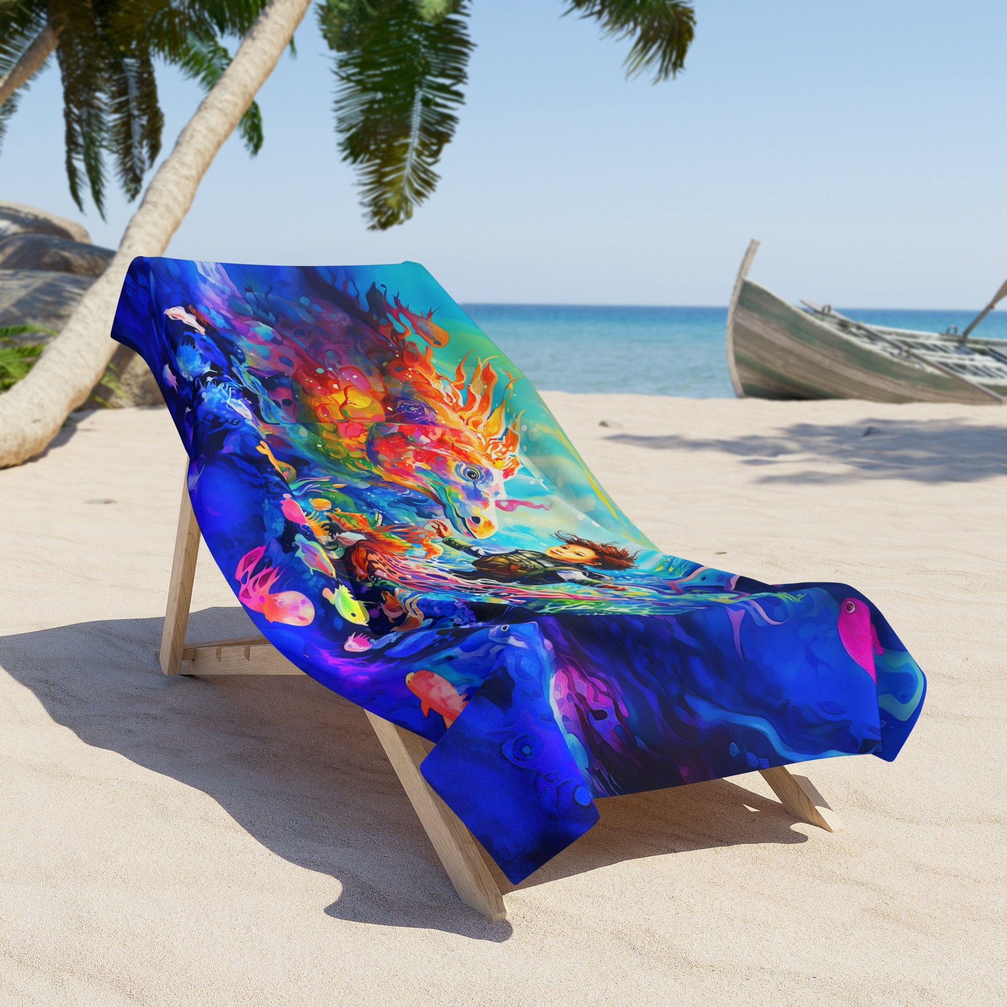 Sea creature Beach Towel
