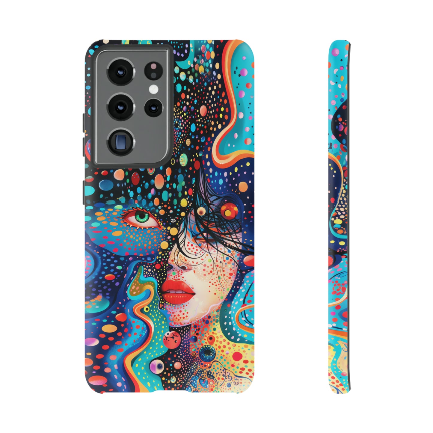 Phone Case, dream in color, Artistic design, Tough Case, Colorful whimsical flower design, iPhone 15, 14, 13, 12, 11, Samsung, Pixel