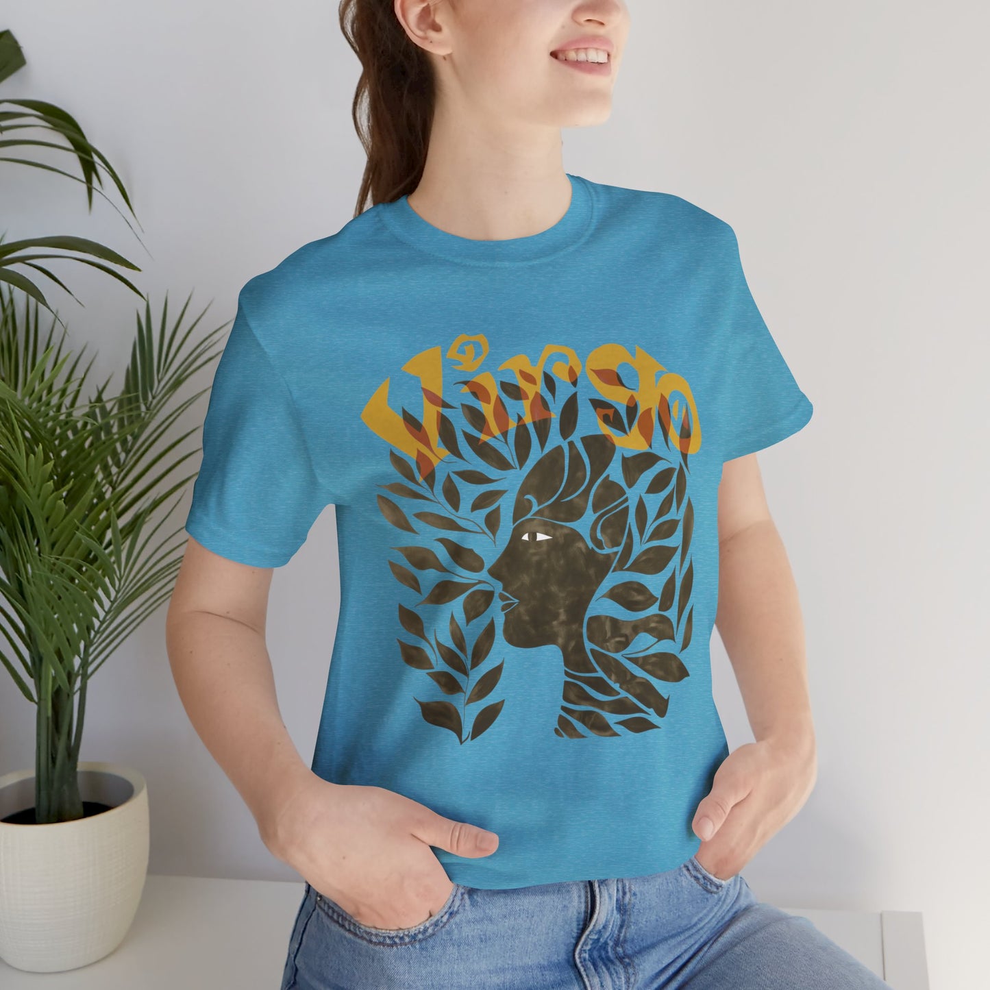 Virgo bronze graphic Unisex Jersey Short Sleeve Tee