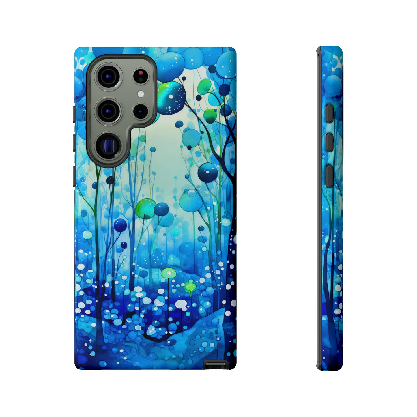 Blue fantasy forest Tough Cases
