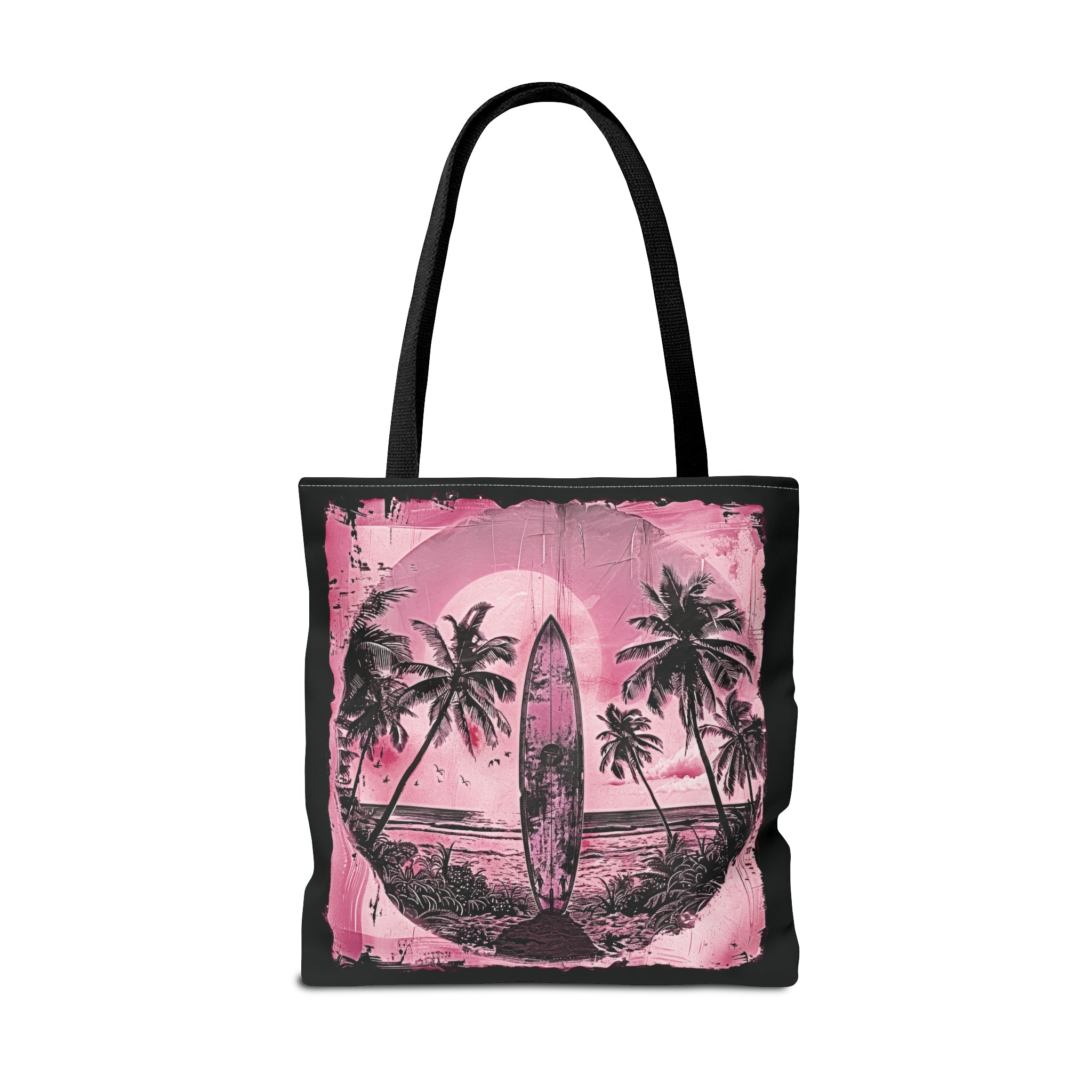 Pink Vintage surfboard Tote Bag (AOP)
