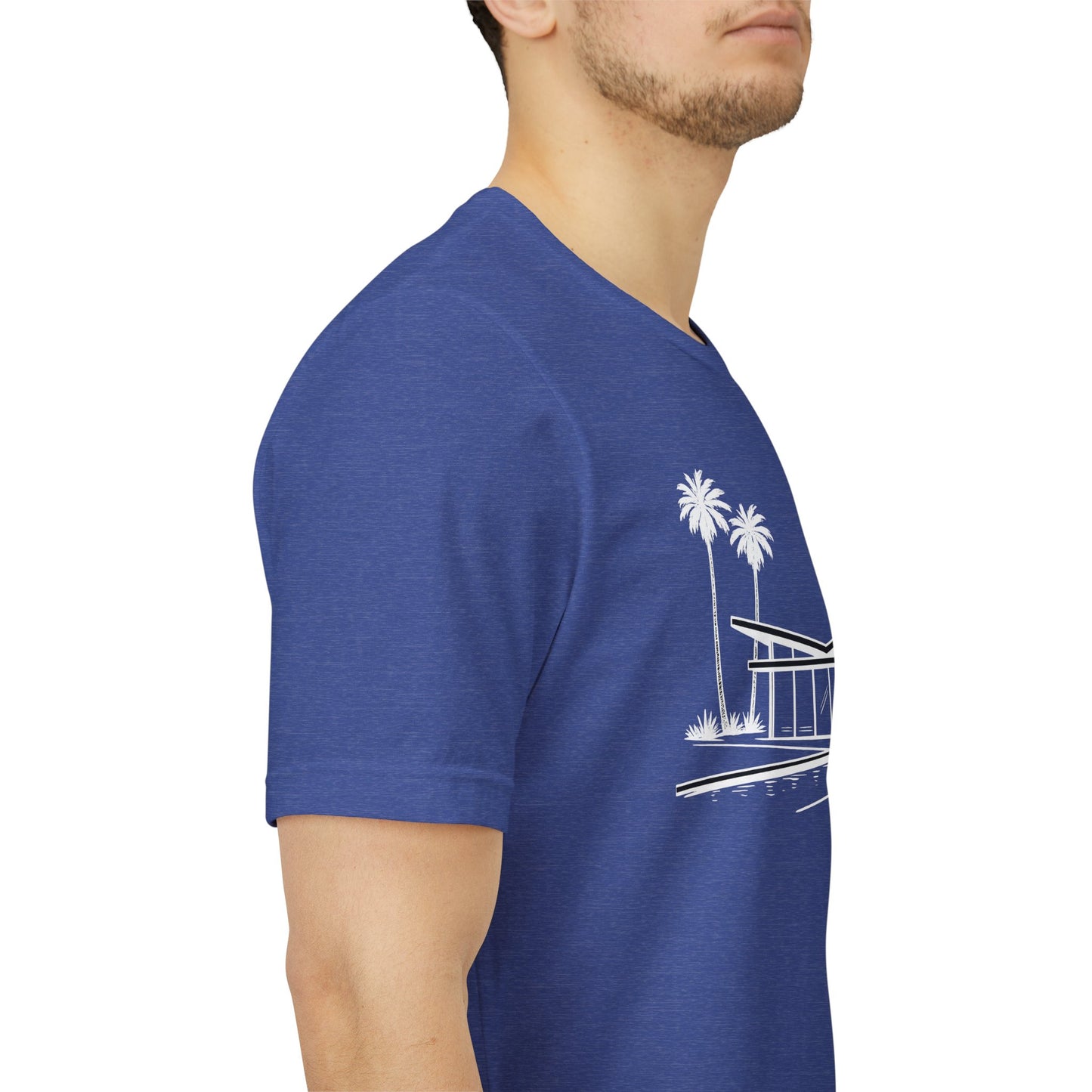 Mid-Century Modern House Tee Mid Century Icons series— Palm Tree Architectural Graphic Shirt, Mid Century modern, Palm Springs