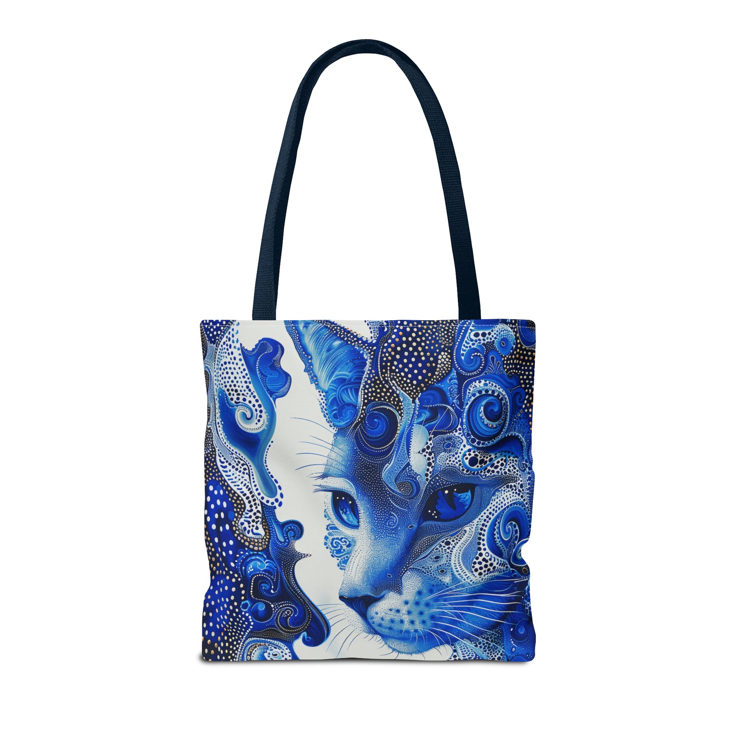 Blue Jewel Cat Tote Bag
