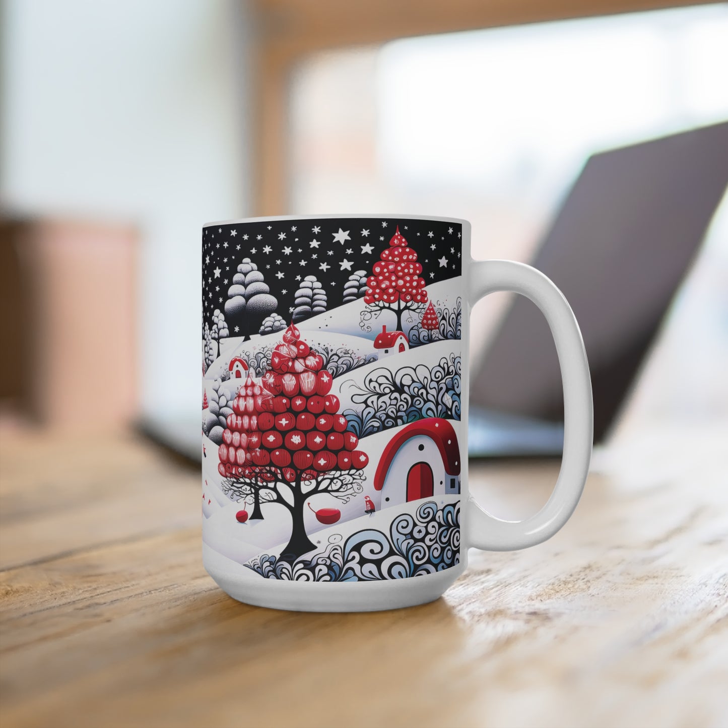 Mug 15oz Starry Night Christmas Town