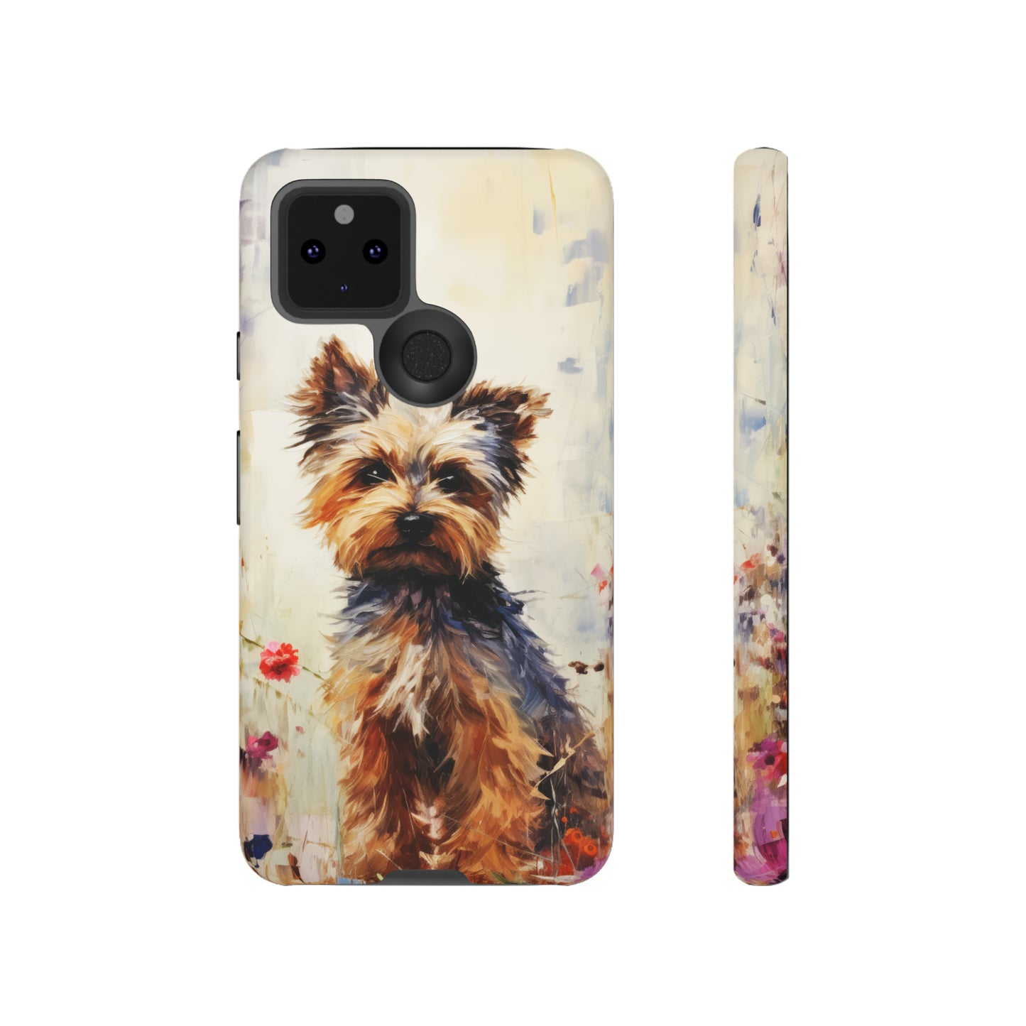Yorkie in flowers Tough Cases
