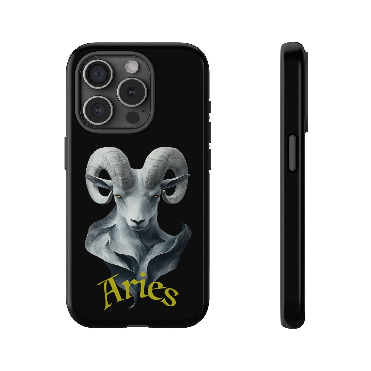 Aries Tough Phone Cases, Artistic Zodiac Phone Cases, premium-quality cases for iPhone, Samsung Galaxy, and Google Pixel devices