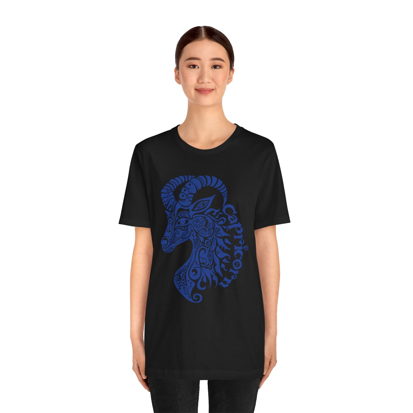 Capricorn blue graphic Unisex Jersey Short Sleeve Tee