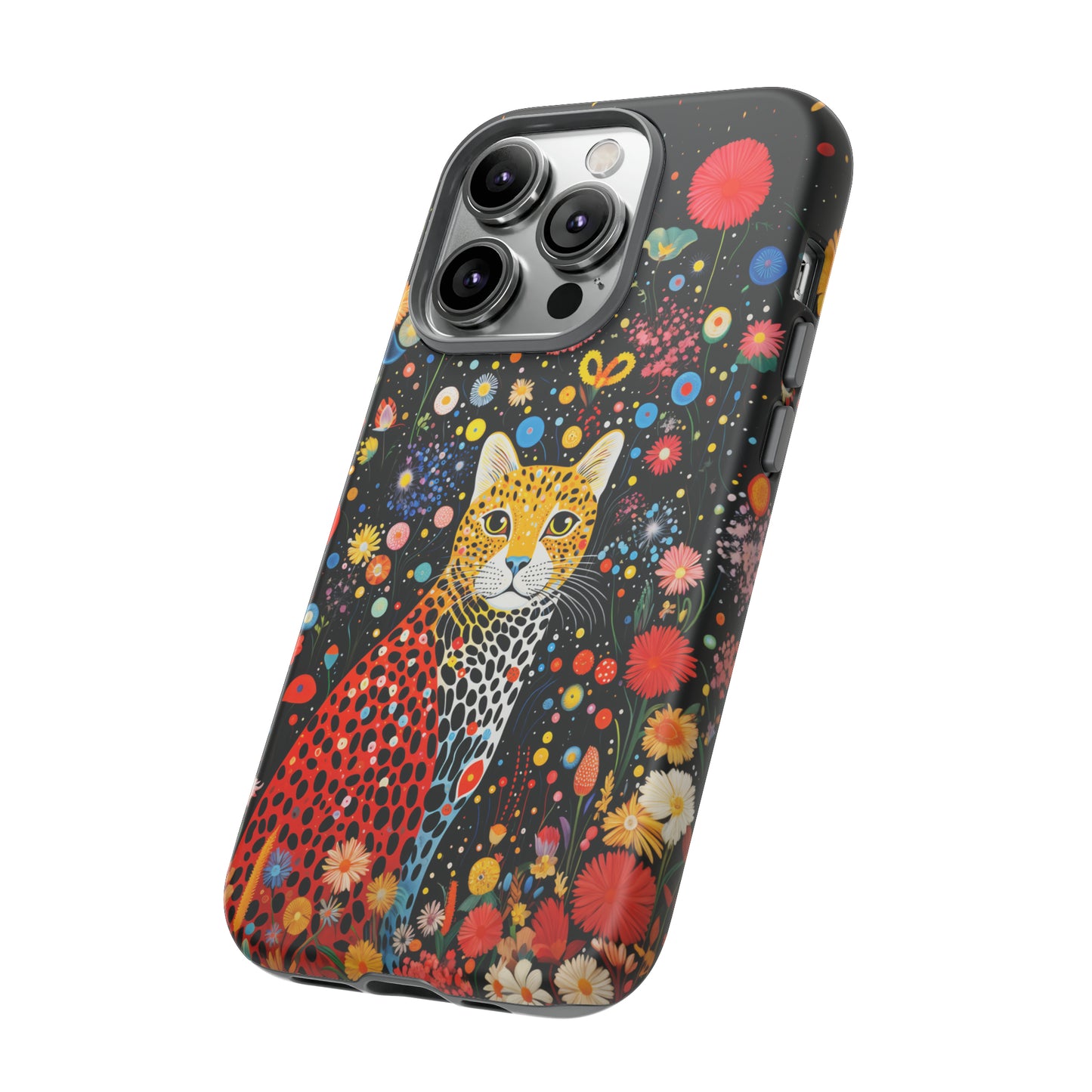 Cheetah in night flowers Tough Cases