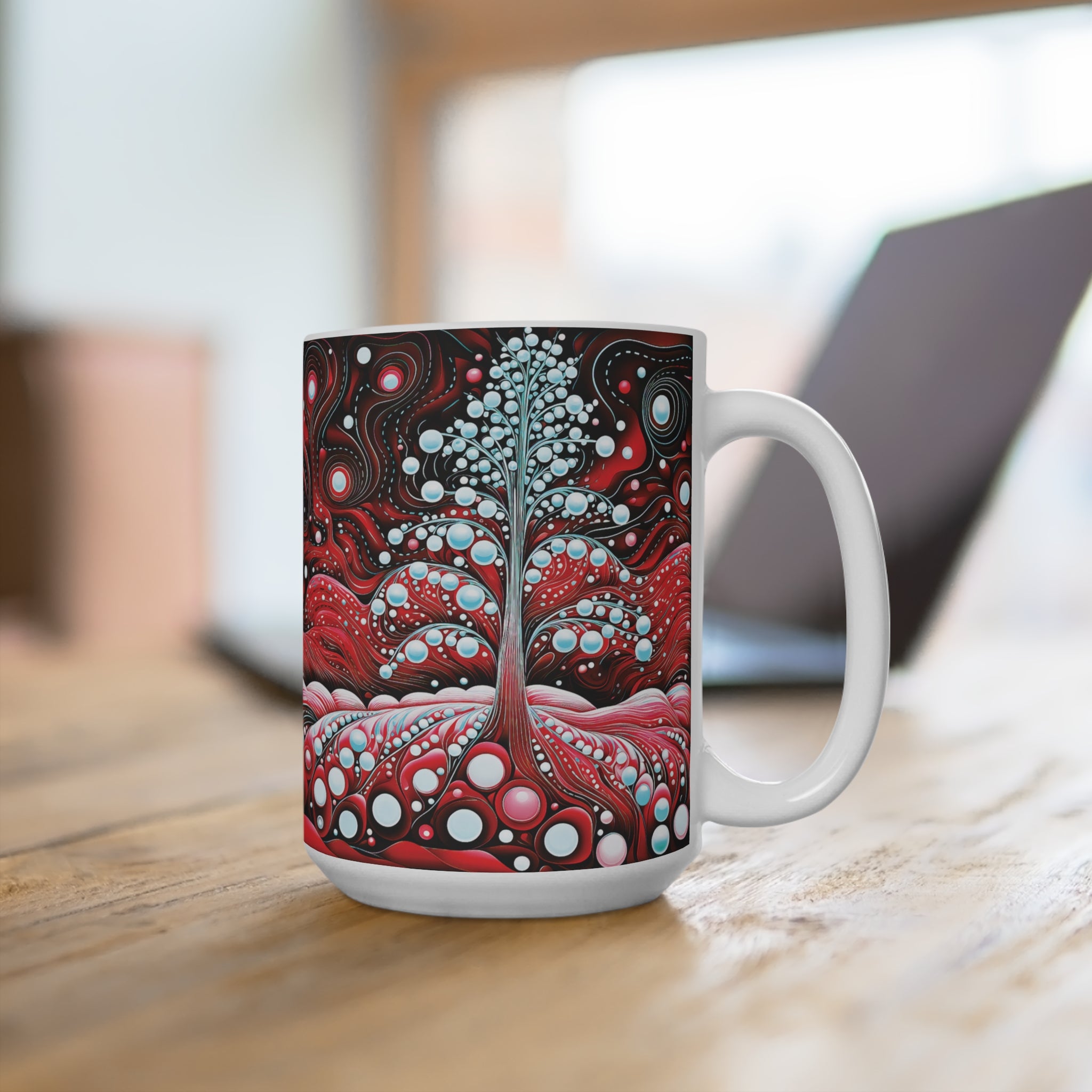Mug 15oz Red Starry Night