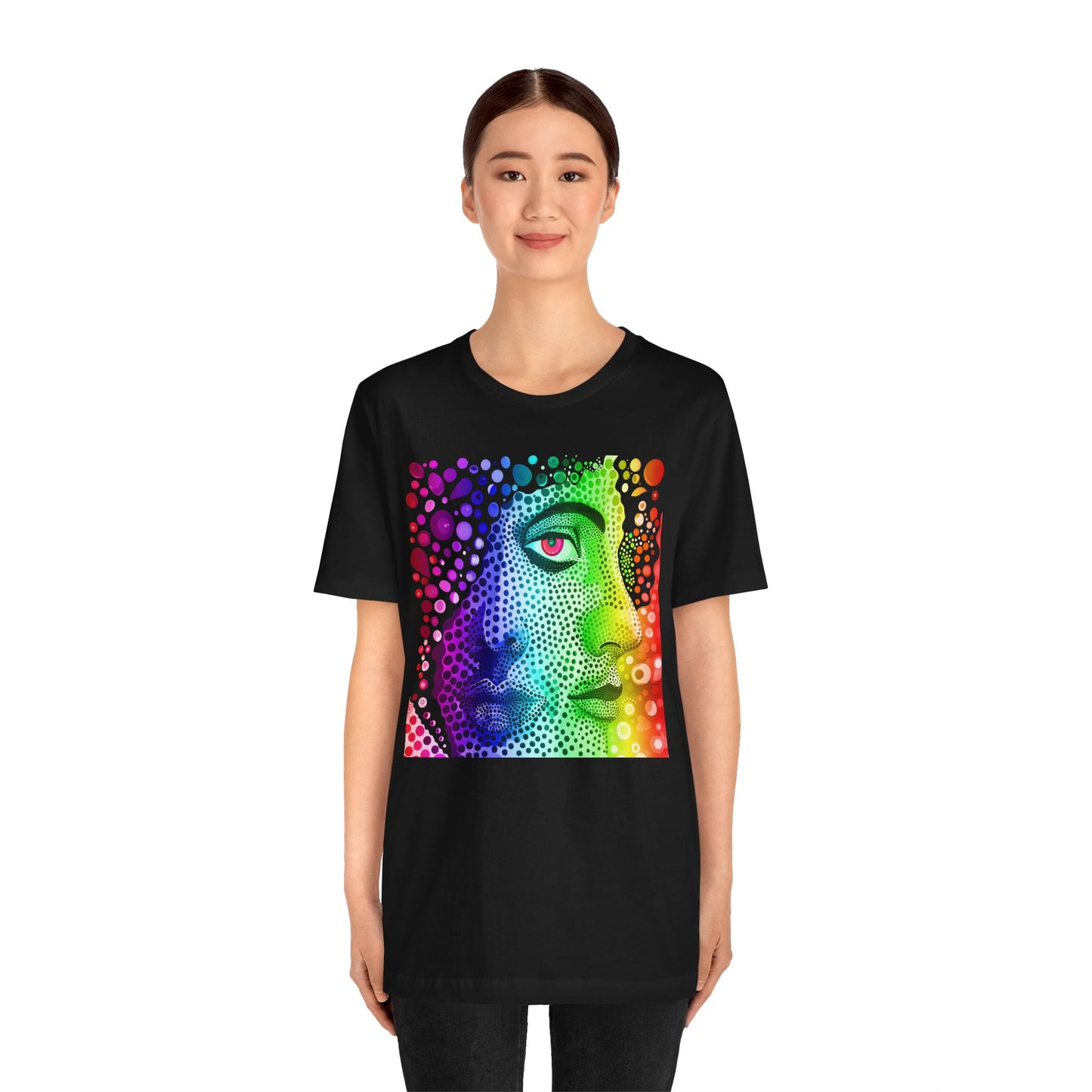 Two faced rainbow Unisex Jersey Short Sleeve Tee