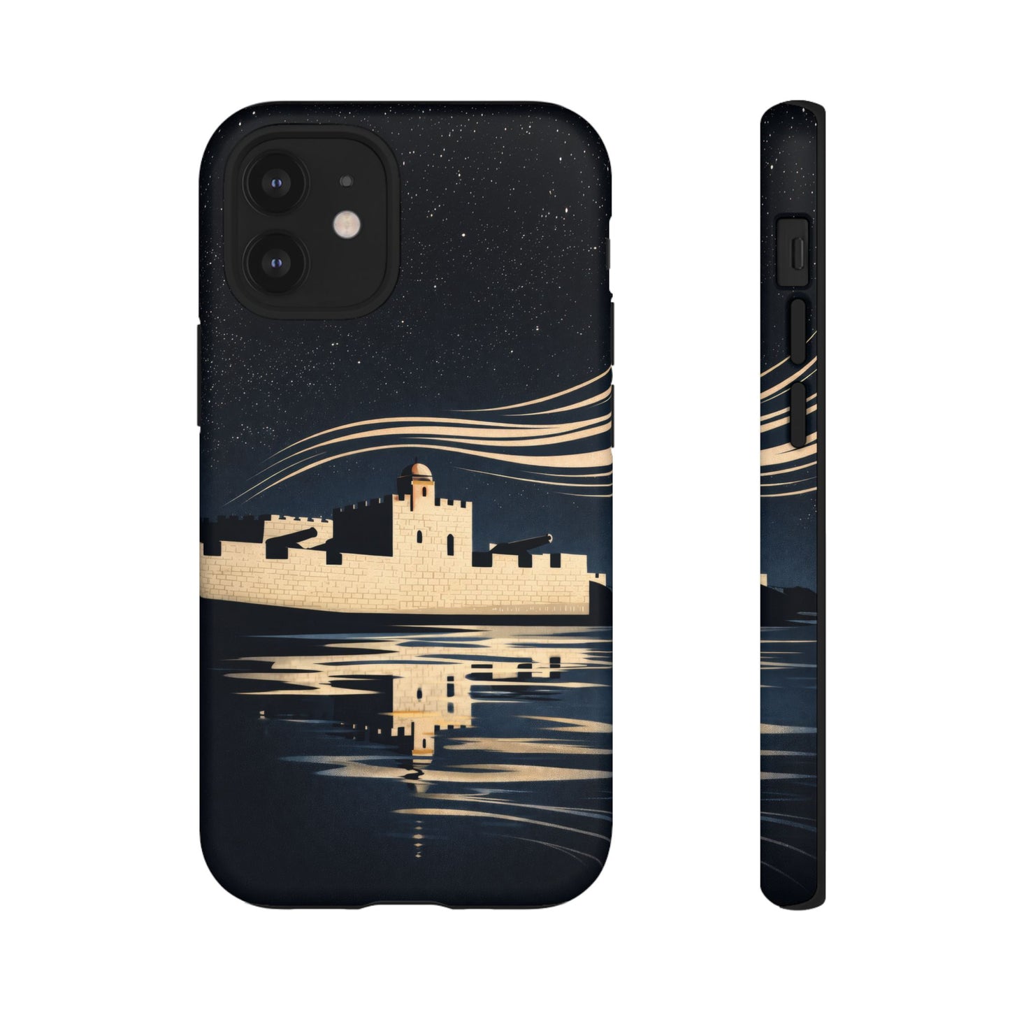 Essaouira Morocco Reflection Tough Phone Case — Night Sky in Essaouira Waterproof Design