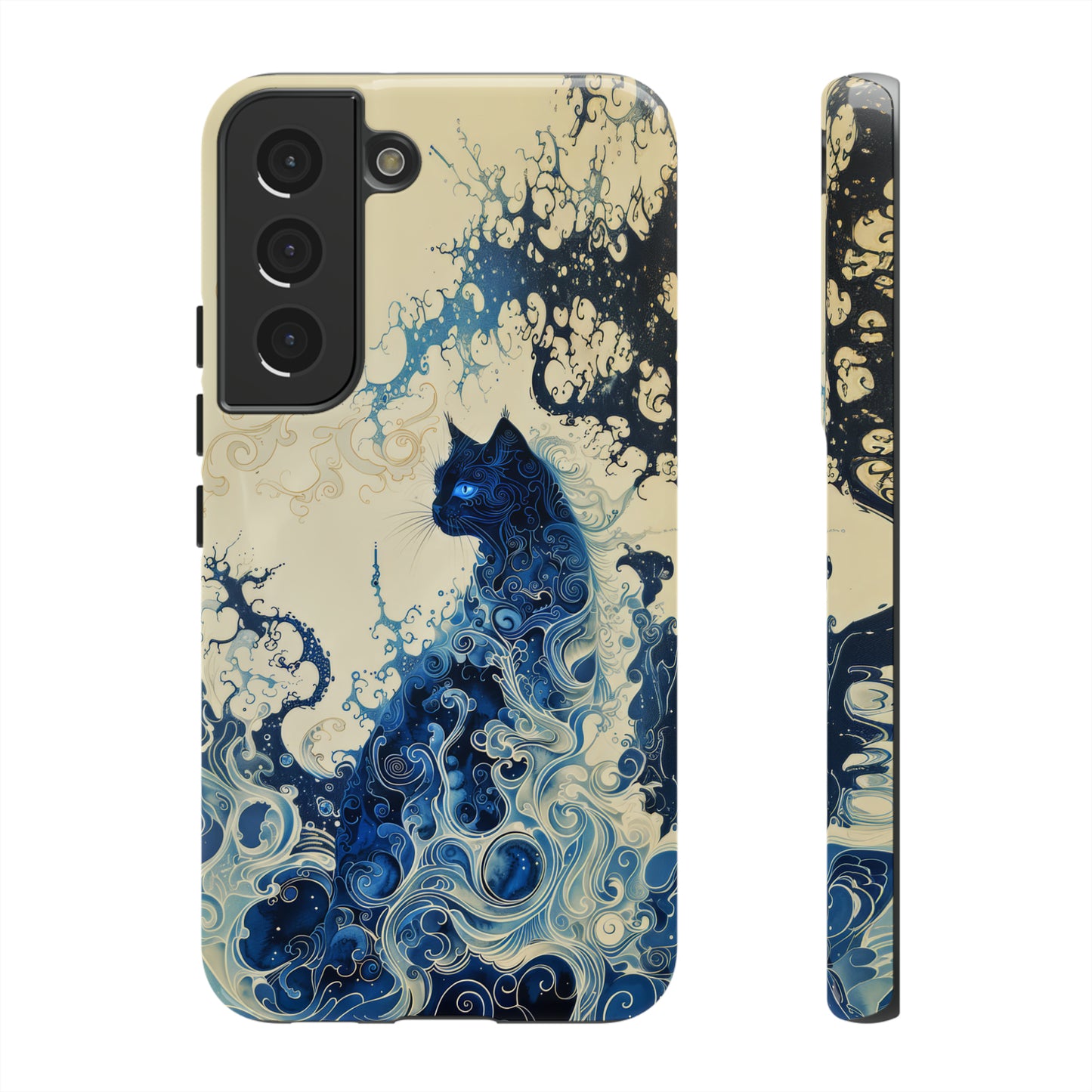 Black cat in smokeTough Cases