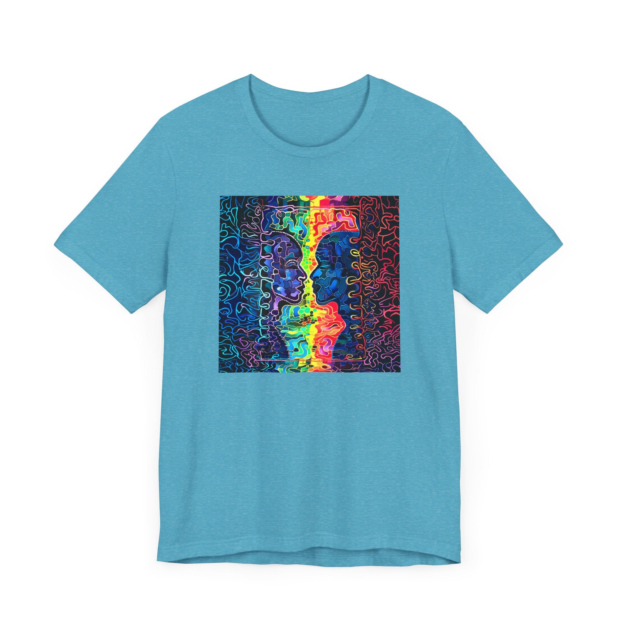 Rainbow puzzel man Unisex Jersey Short Sleeve Tee