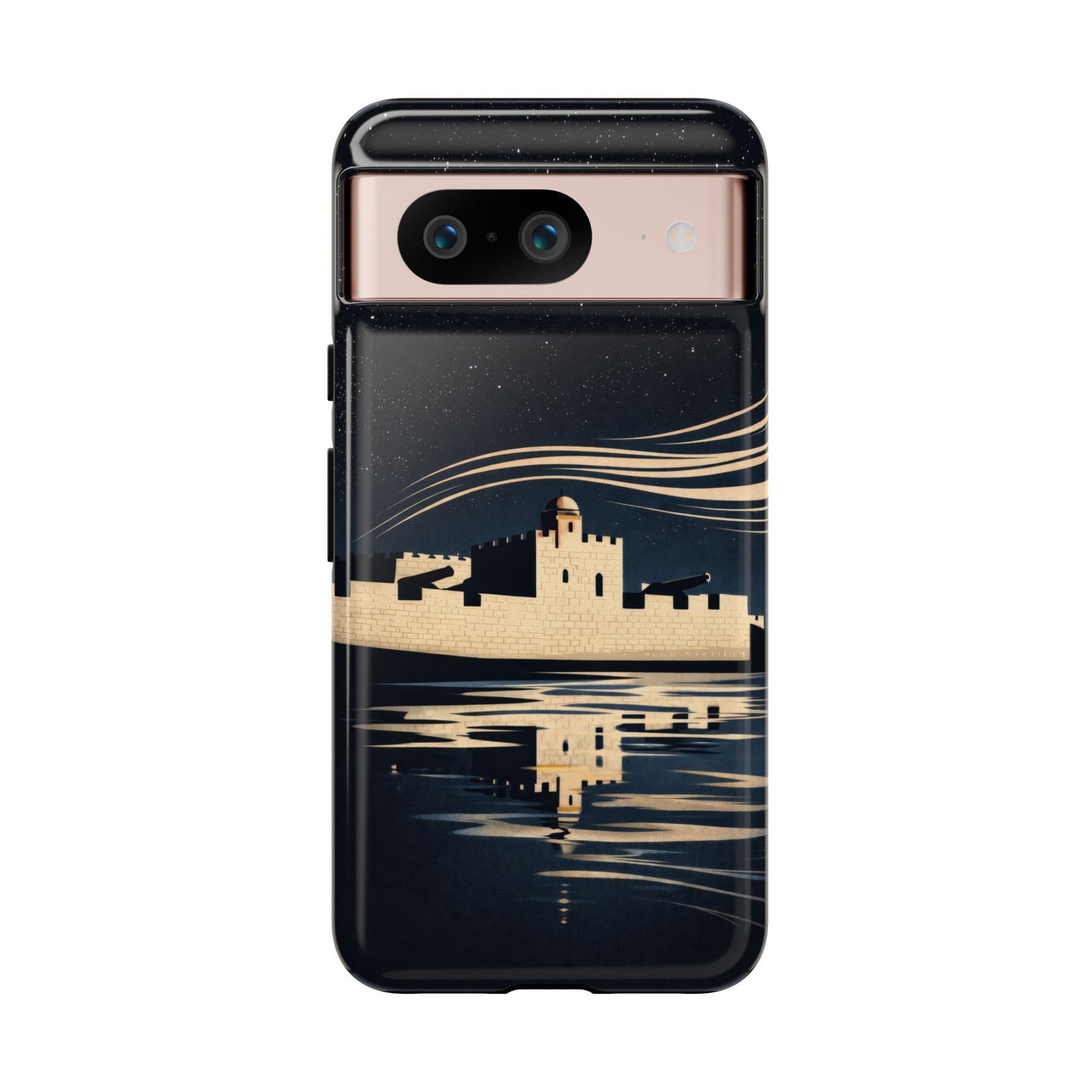Essaouira Morocco Reflection Tough Phone Case — Night Sky in Essaouira Waterproof Design
