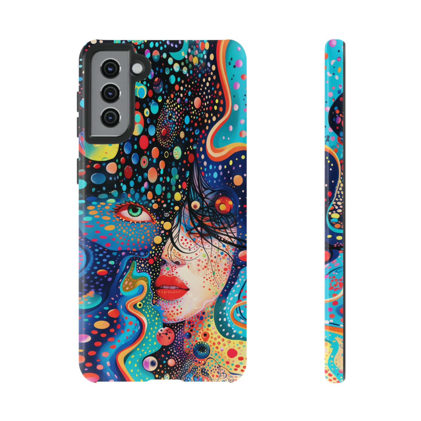 Phone Case, dream in color, Artistic design, Tough Case, Colorful whimsical flower design, iPhone 15, 14, 13, 12, 11, Samsung, Pixel