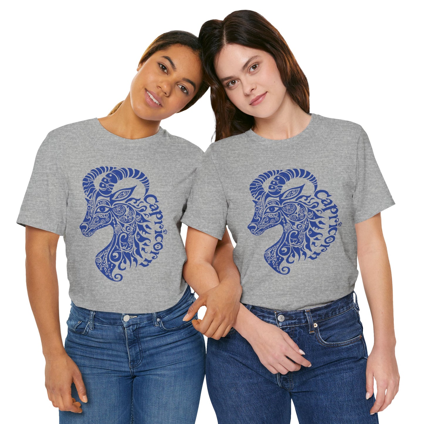 Capricorn blue graphic Unisex Jersey Short Sleeve Tee