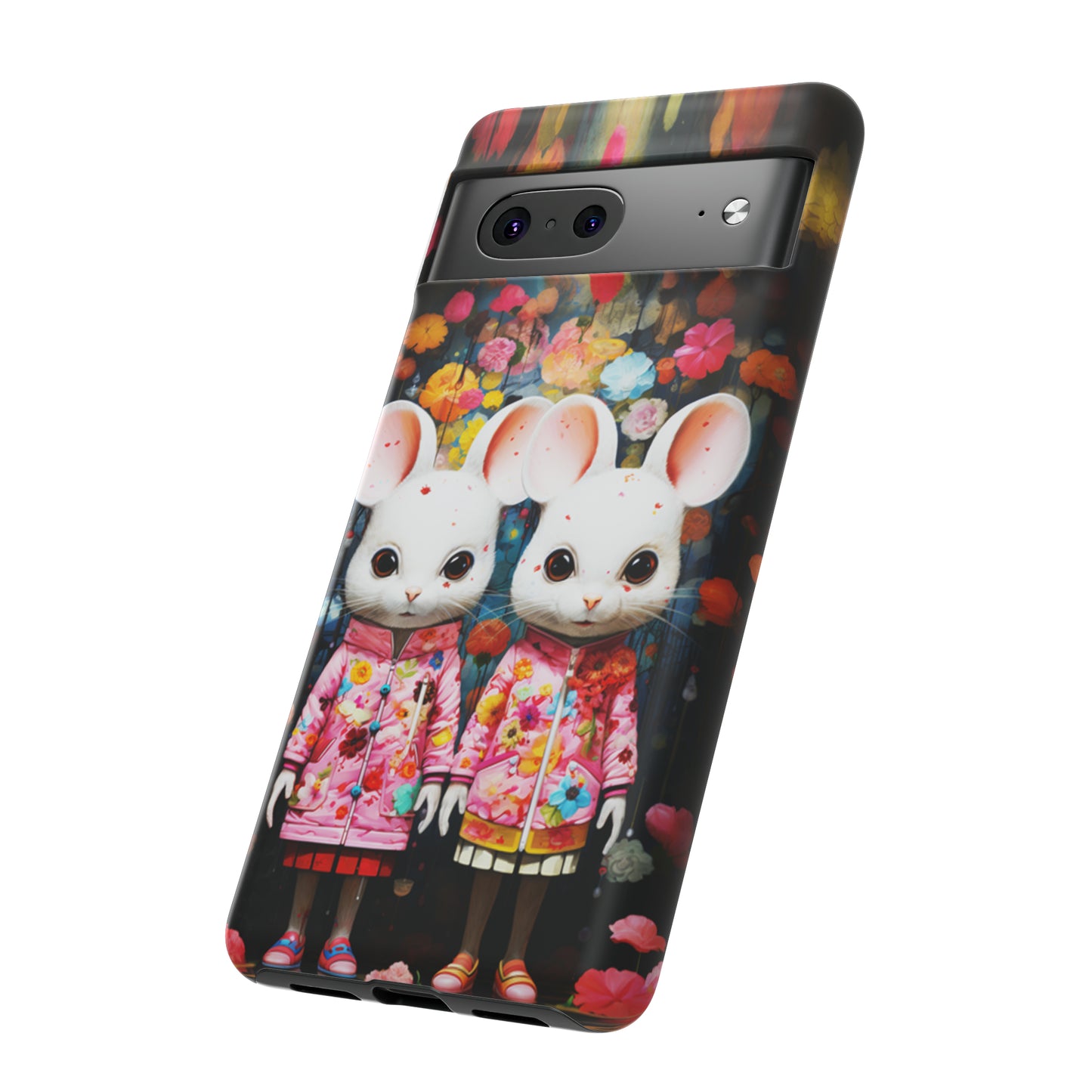 Two mice and flowers Tough Cases