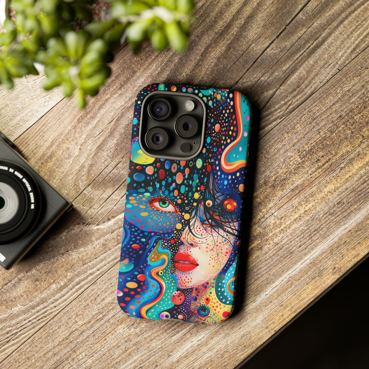 Phone Case, dream in color, Artistic design, Tough Case, Colorful whimsical flower design, iPhone 15, 14, 13, 12, 11, Samsung, Pixel