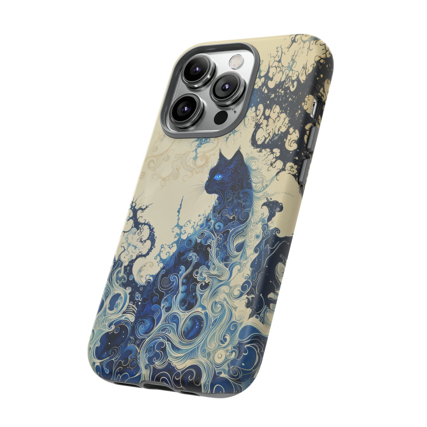 Black cat in smokeTough Cases