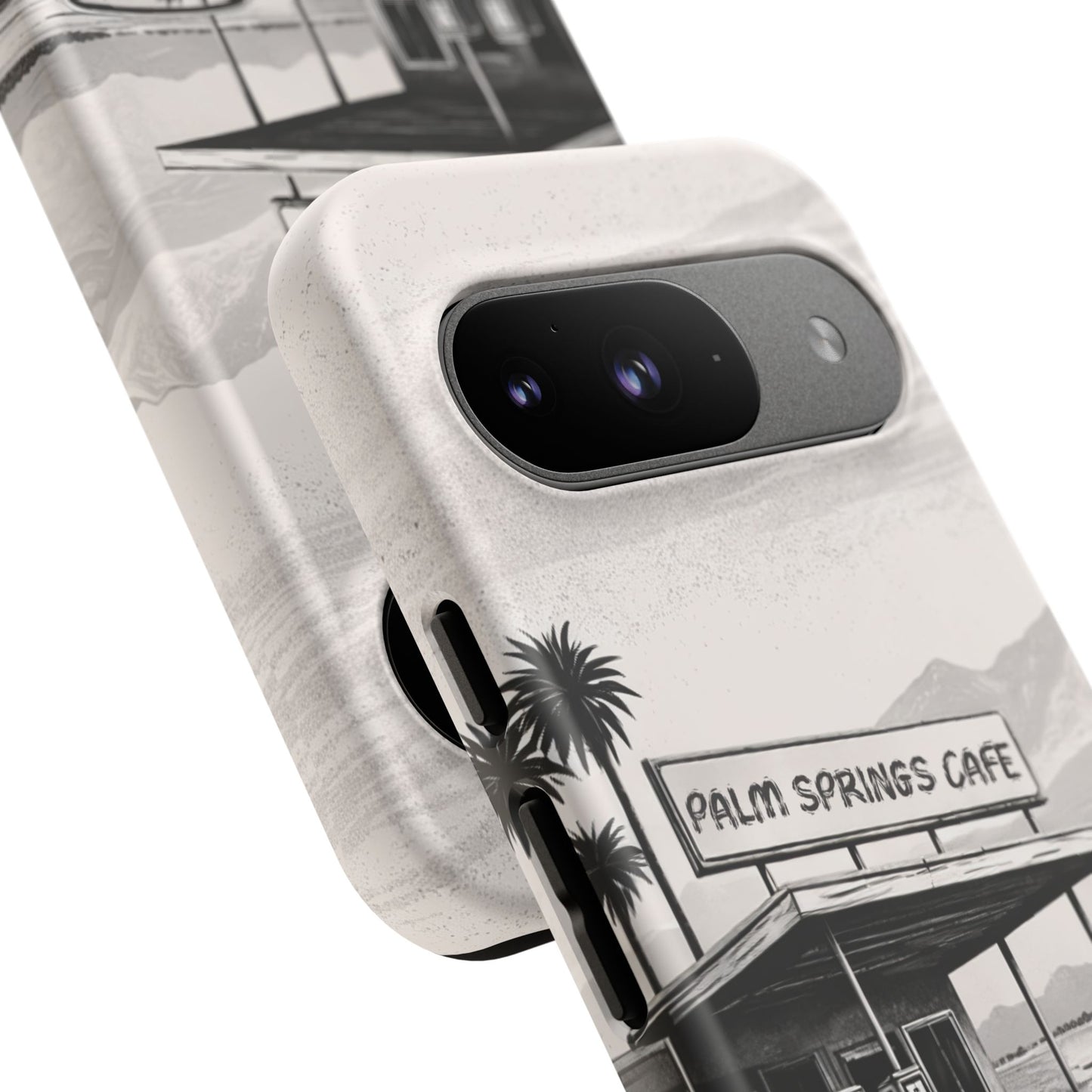 Vintage Palm Springs Cafe Phone Case – Retro Convertible Roadtrip Design