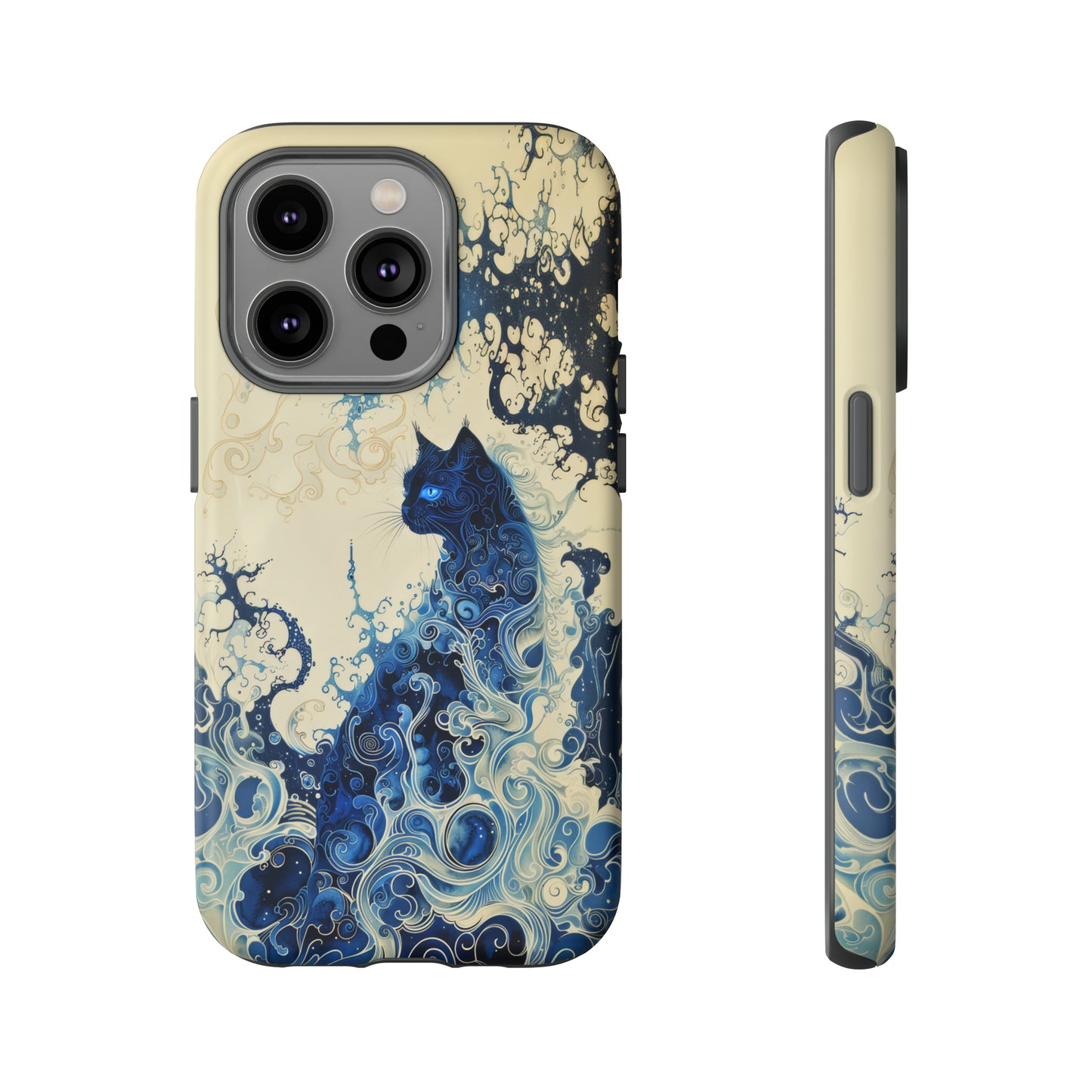 Black cat in smokeTough Cases