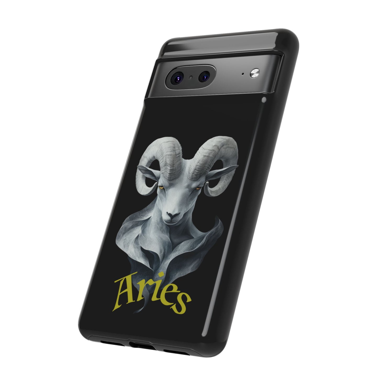 Aries Tough Phone Cases, Artistic Zodiac Phone Cases, premium-quality cases for iPhone, Samsung Galaxy, and Google Pixel devices