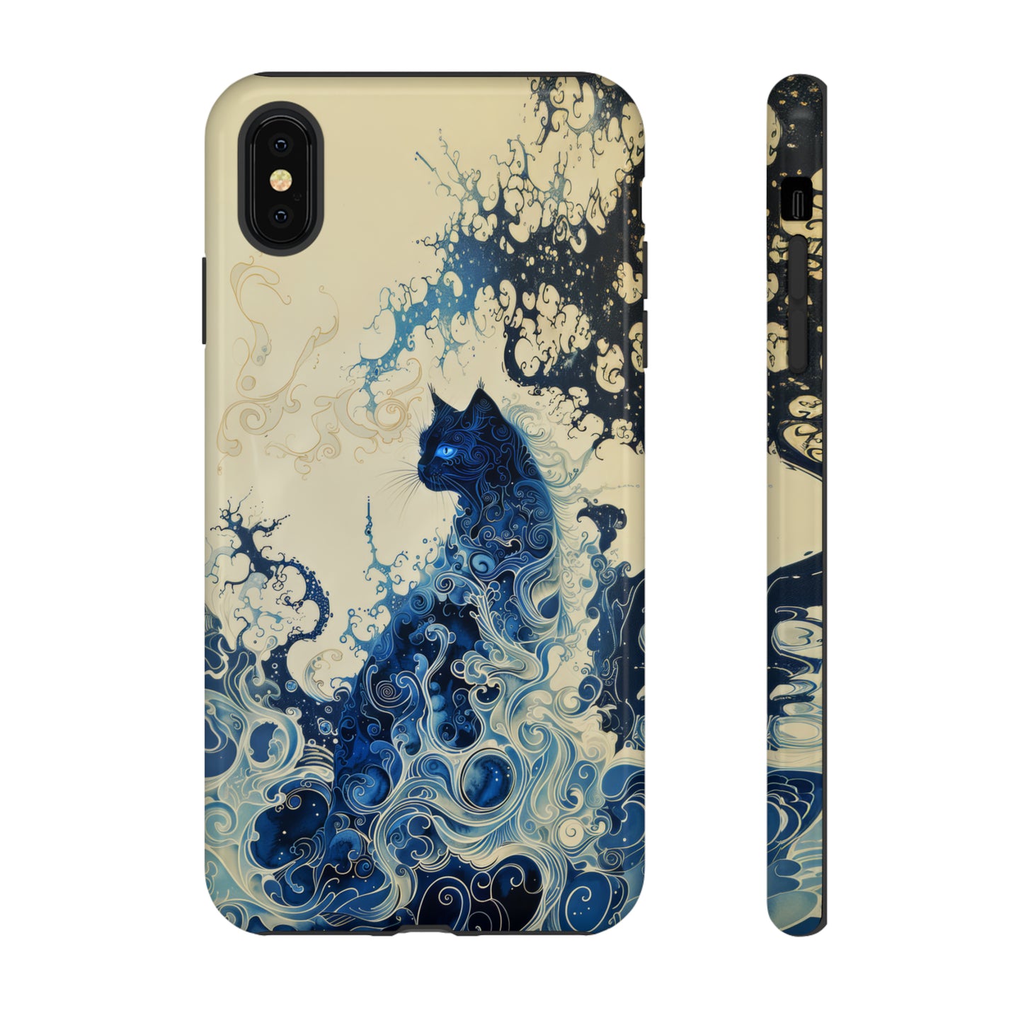 Black cat in smokeTough Cases