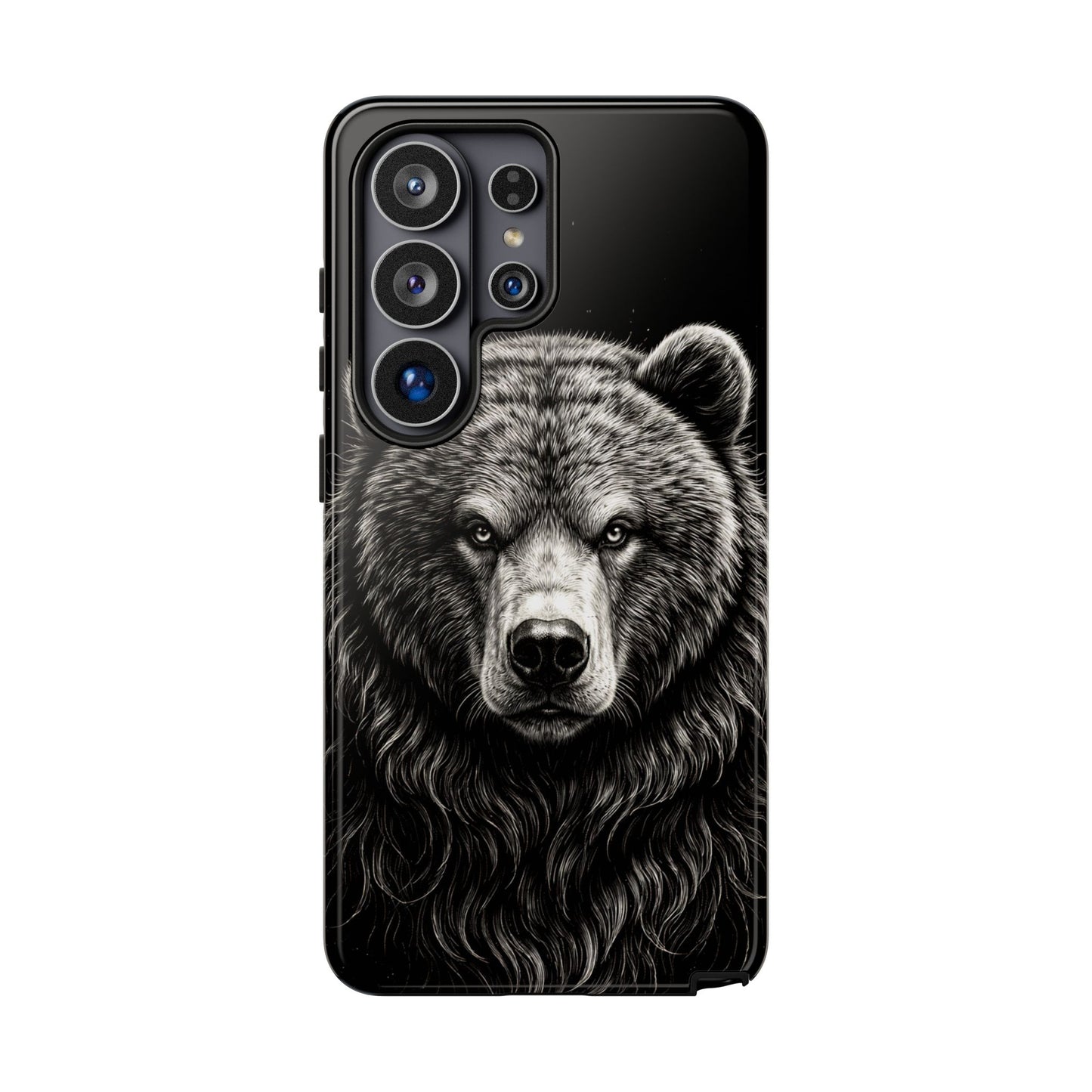 Sketch of a Bear Face Tough Phone Case – Rugged Wild Bear Phone Cover