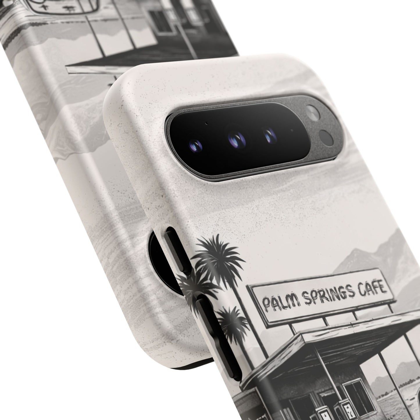 Vintage Palm Springs Cafe Phone Case – Retro Convertible Roadtrip Design