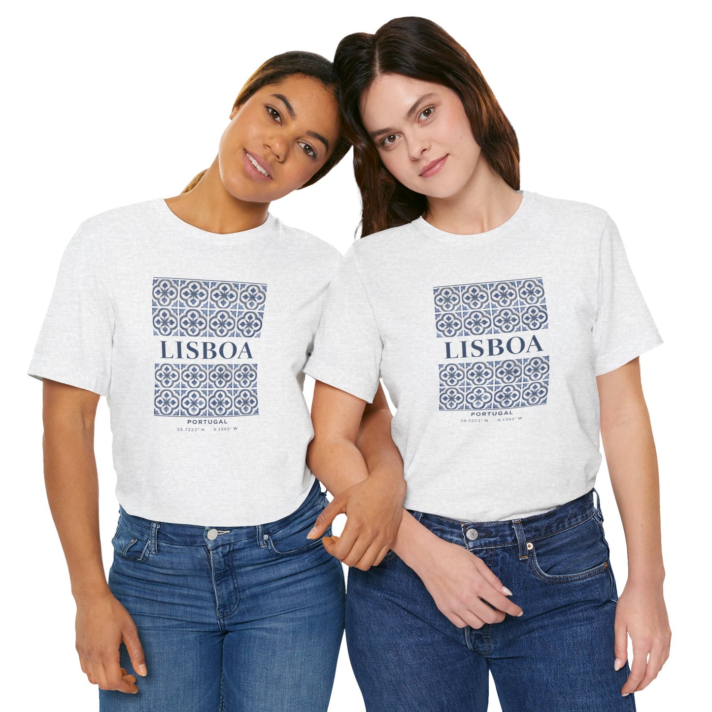 Lisboa Azulejo Tee — Portugal Tile Pattern Unisex T-Shirt