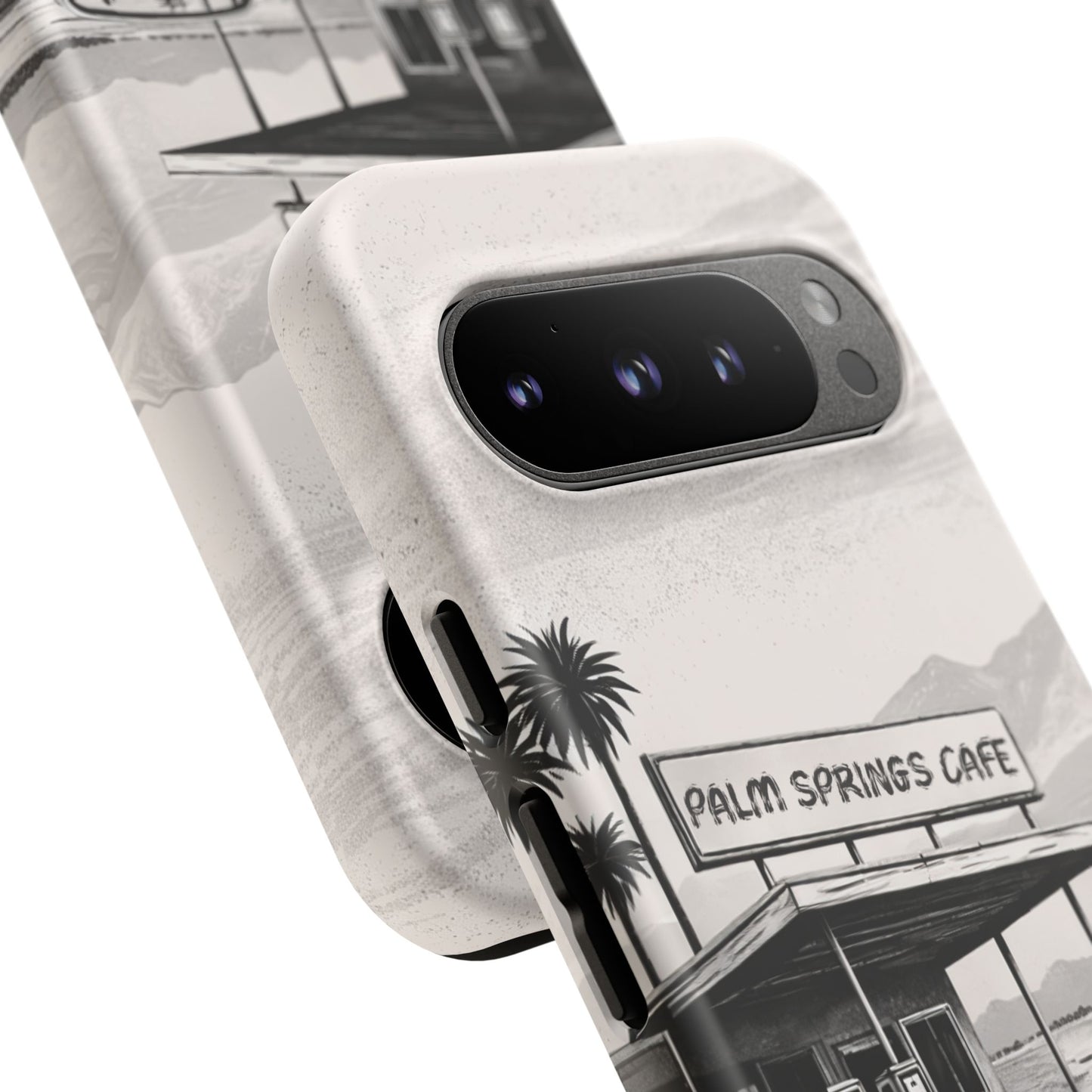 Vintage Palm Springs Cafe Phone Case – Retro Convertible Roadtrip Design