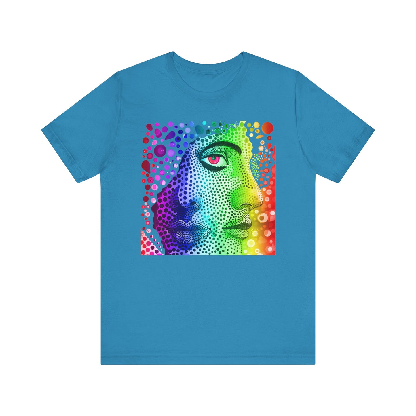 Two faced rainbow Unisex Jersey Short Sleeve Tee