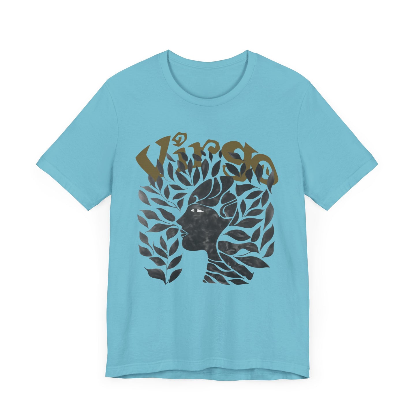 Virgo Black graphic Unisex Jersey Short Sleeve Tee