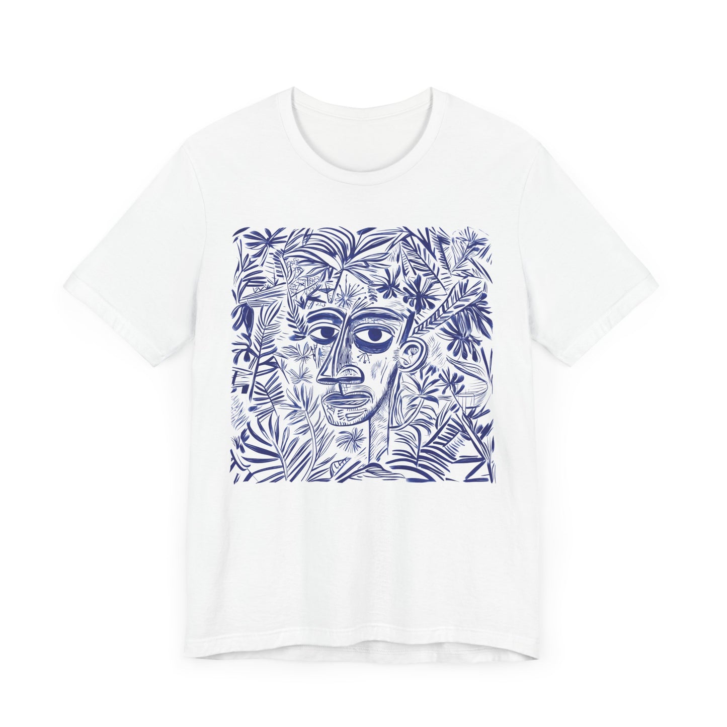 Botanical Face Art Unisex Tee – Nature-inspired Graphic T-Shirt for Eco-Conscious Style