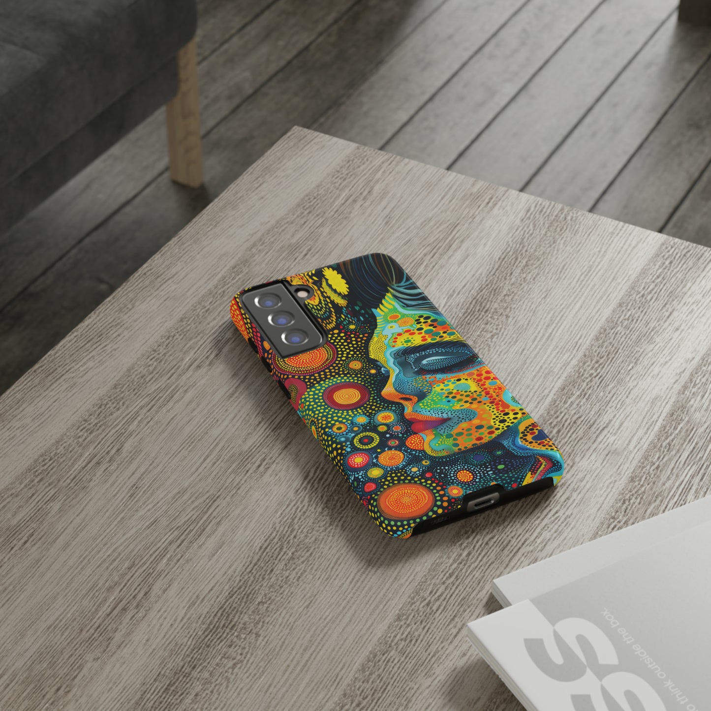 Phone Case, rainbow girl, Artistic design, Tough Case, Colorful whimsical rainbow fantasy design, iPhone 15, 14, 13, 12, 11, Samsung, Pixel