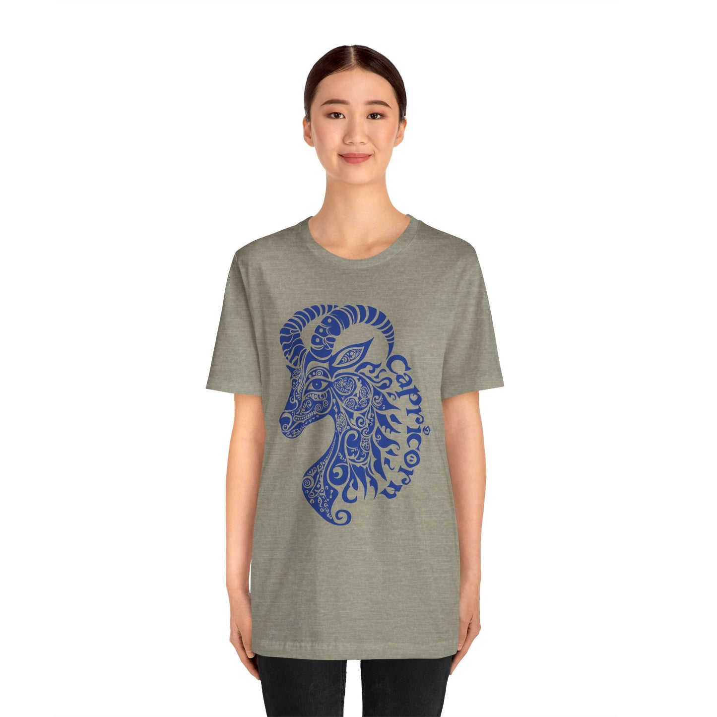 Capricorn blue graphic Unisex Jersey Short Sleeve Tee