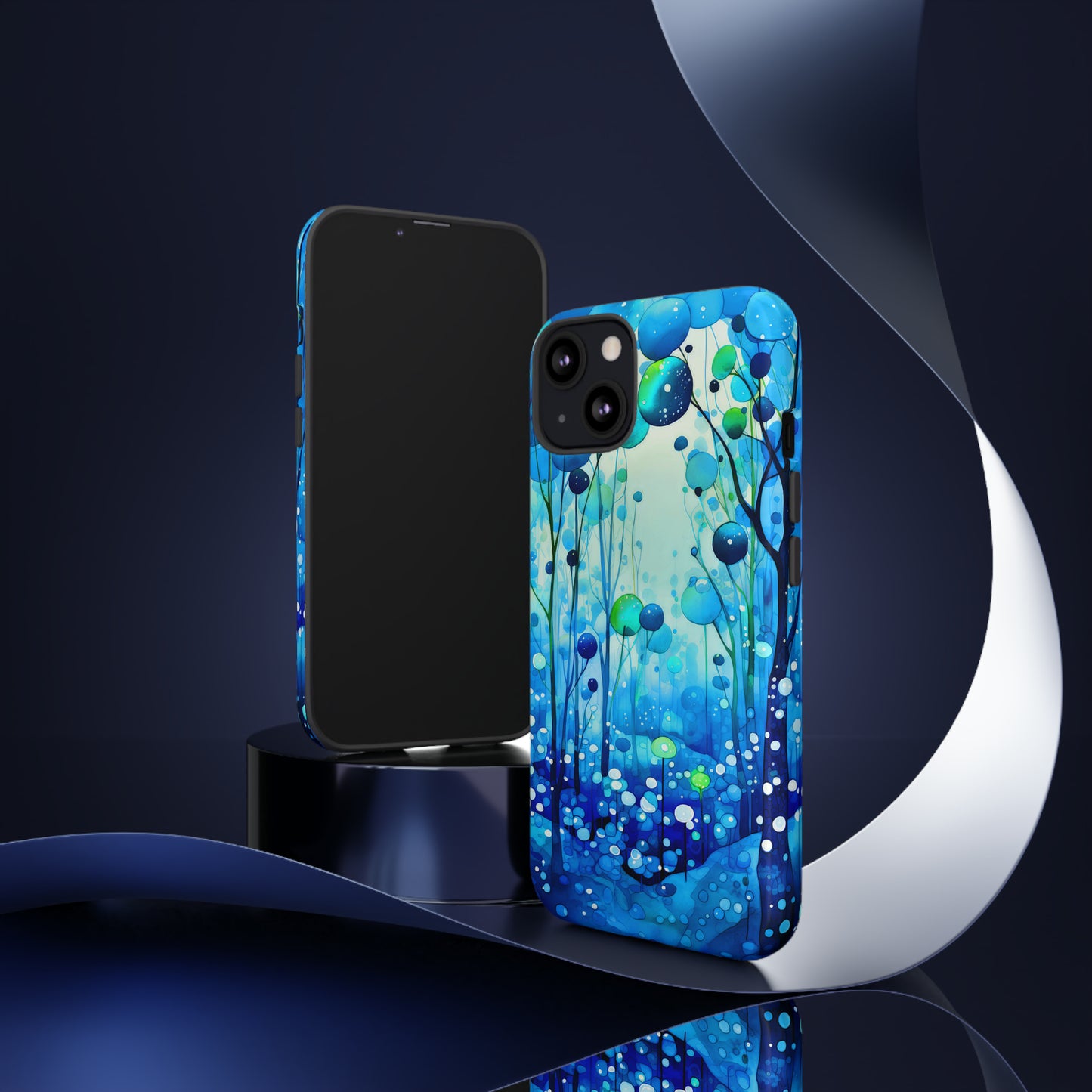 Blue fantasy forest Tough Cases